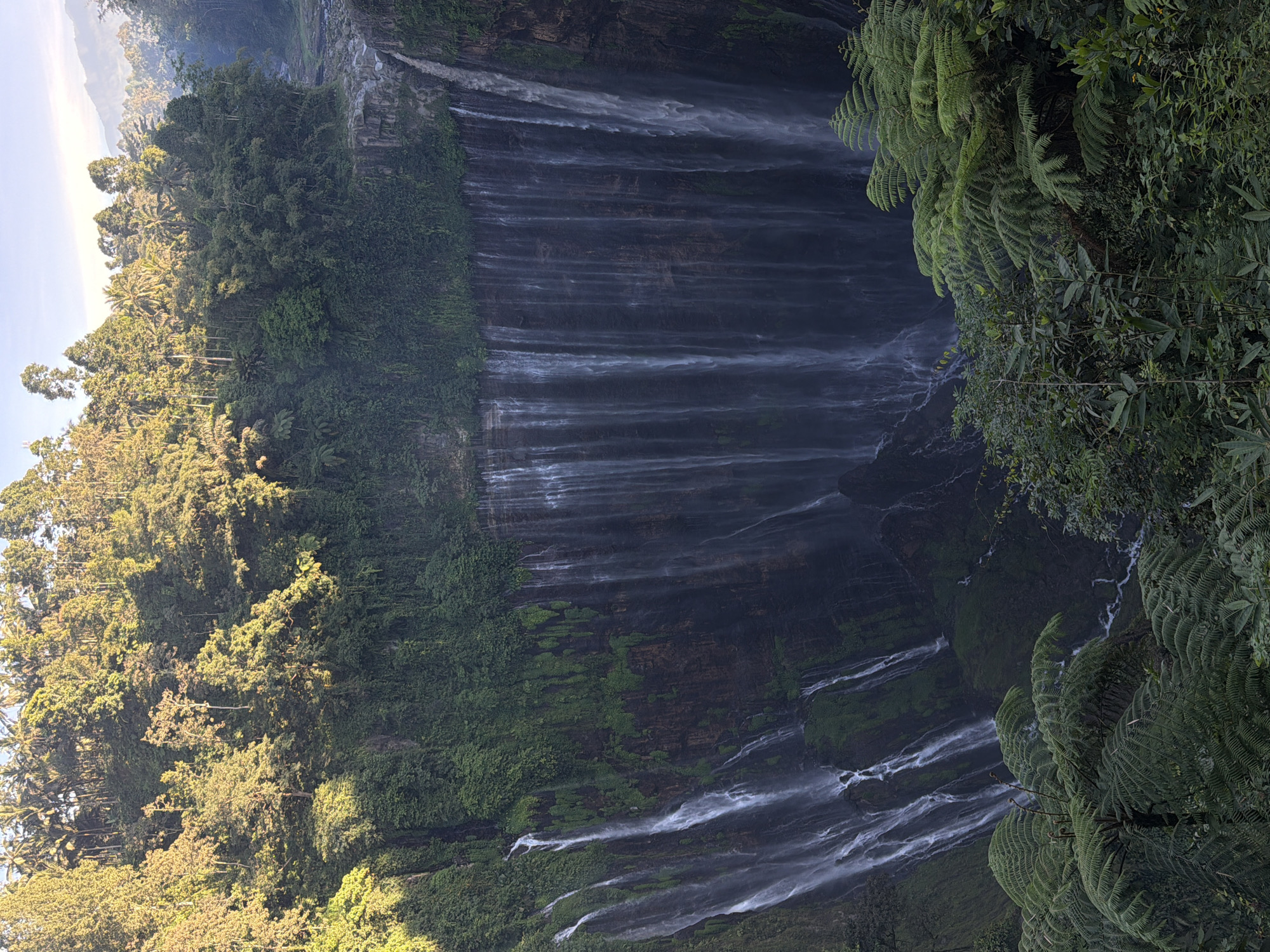 Drone flight and group visit at Tumpak Sewu waterfall