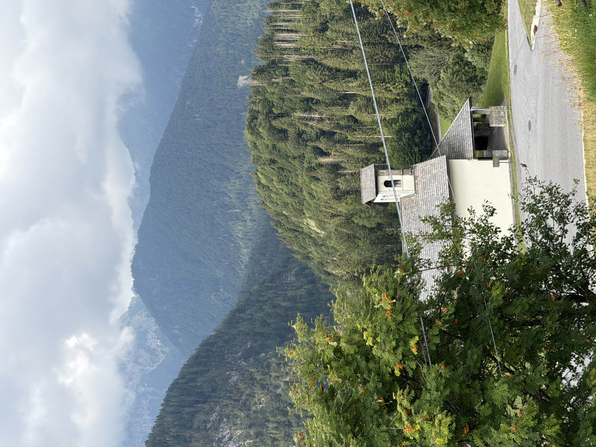 Morning activity around a mountain village in the Carnic Alps
