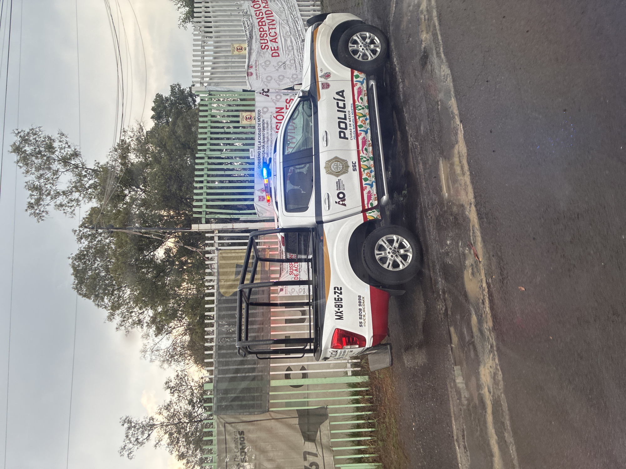 Police truck spotted on Mexico City street