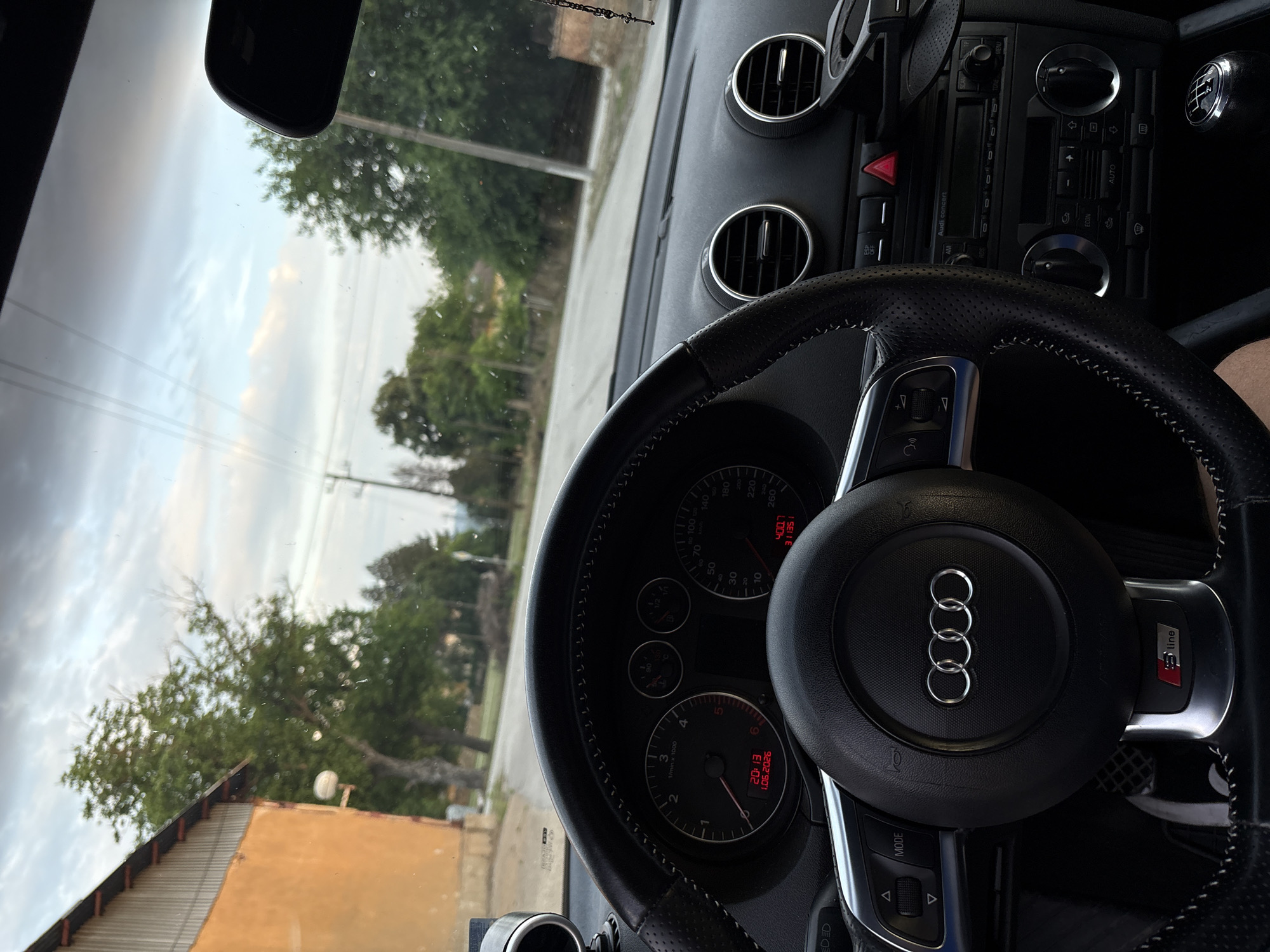 Black Audi documented during rural roadside stop June 2026