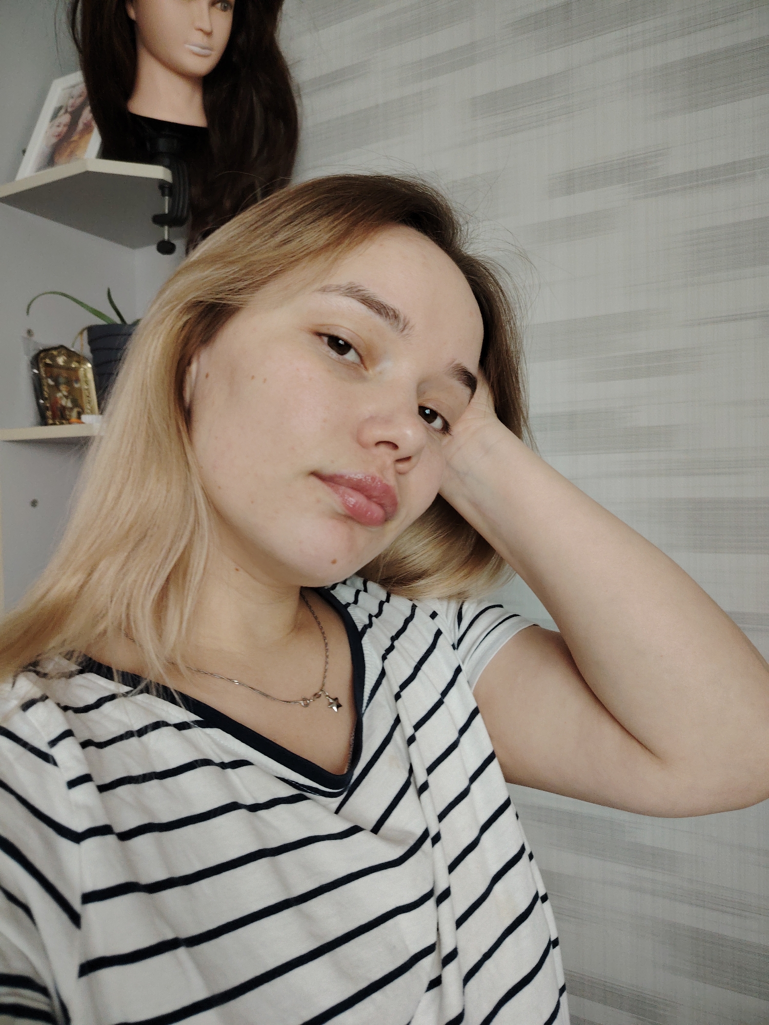 Woman photographed in early morning selfies in Марковский, Russia