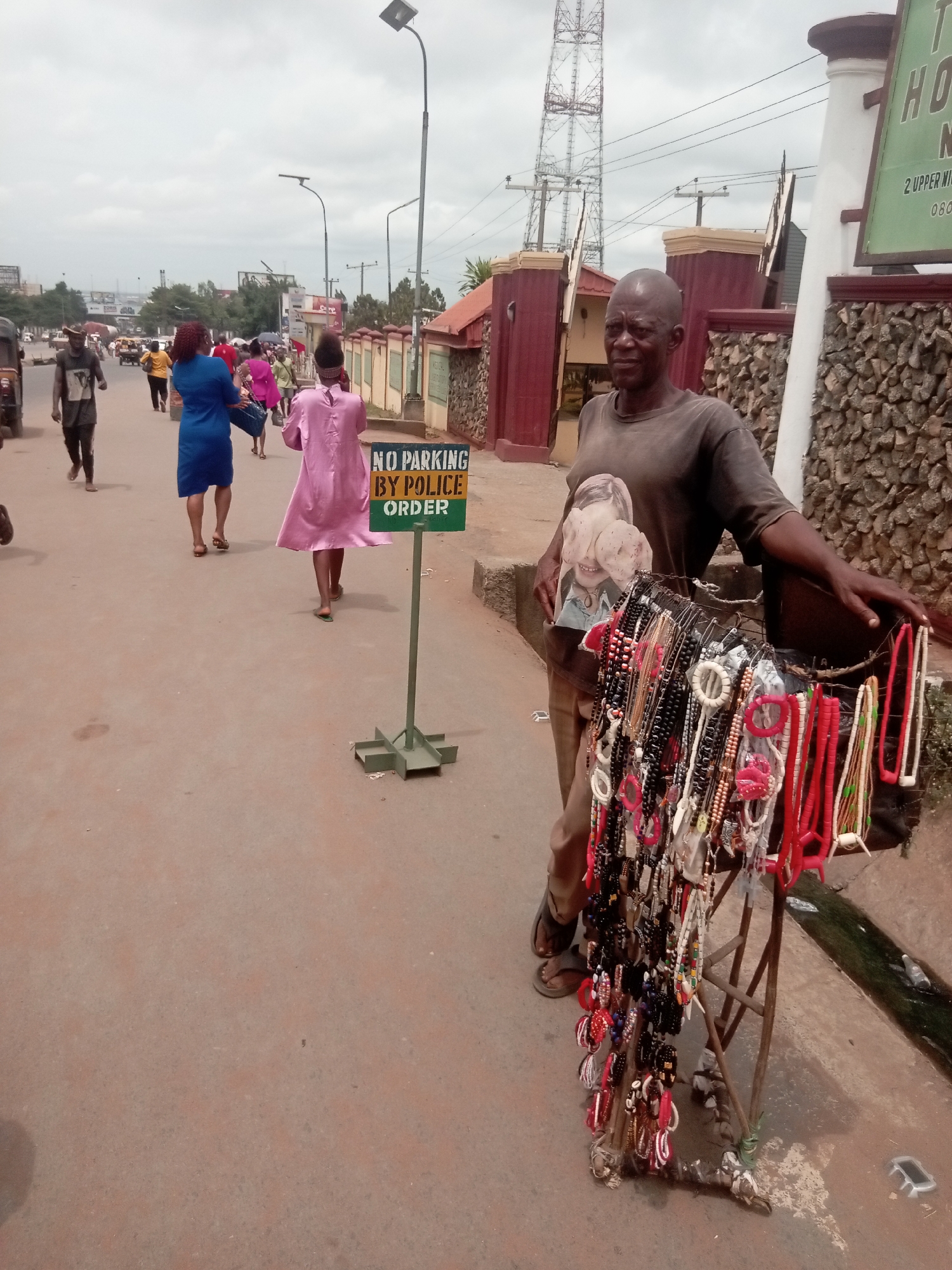 Street vendors conduct daily business across Onitsha markets