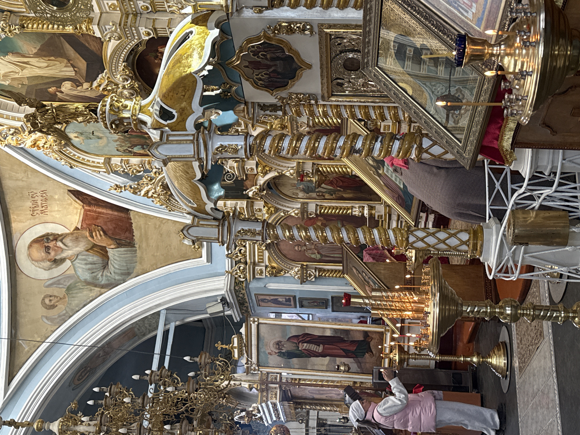 Orthodox church interior documented in Votkinsk, Russia