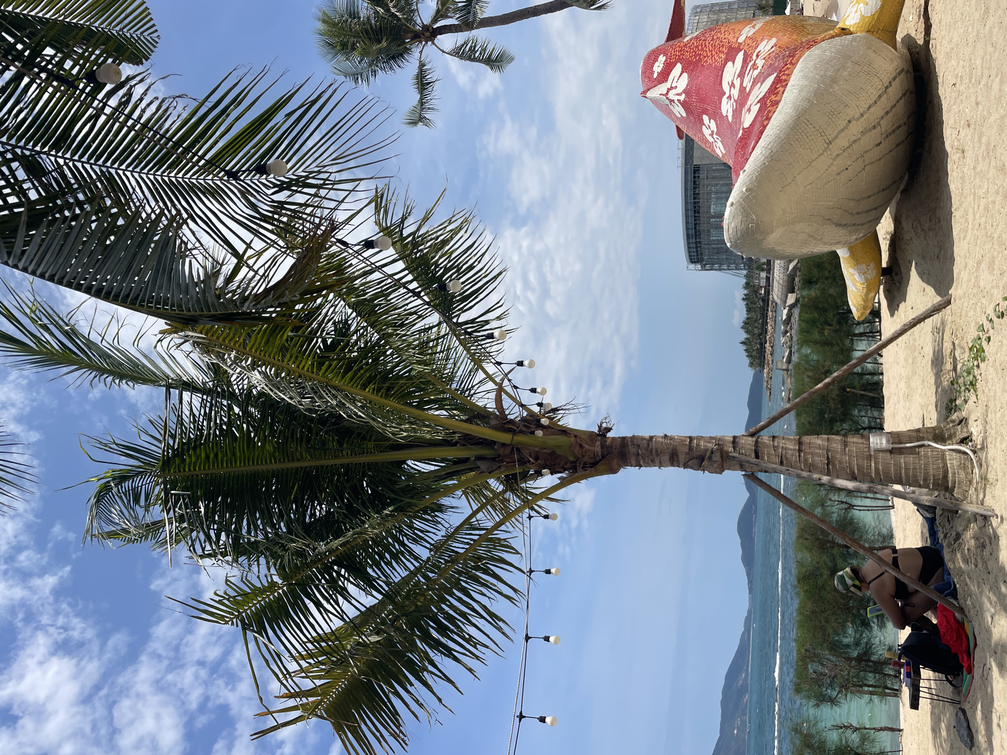 Morning beach visit documented in Nha Trang, Vietnam