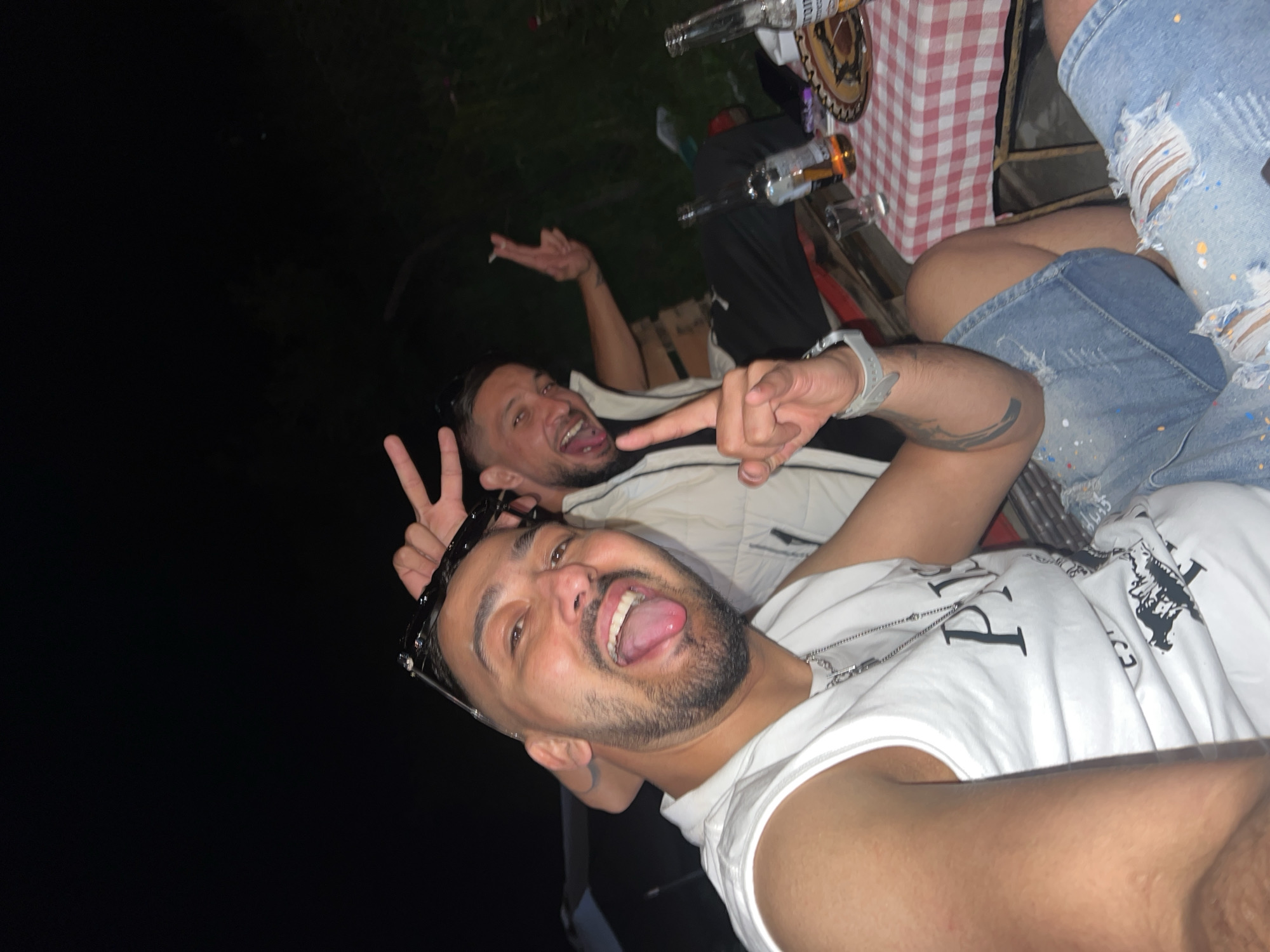 Evening outdoor social gathering documented in Bulgarian village
