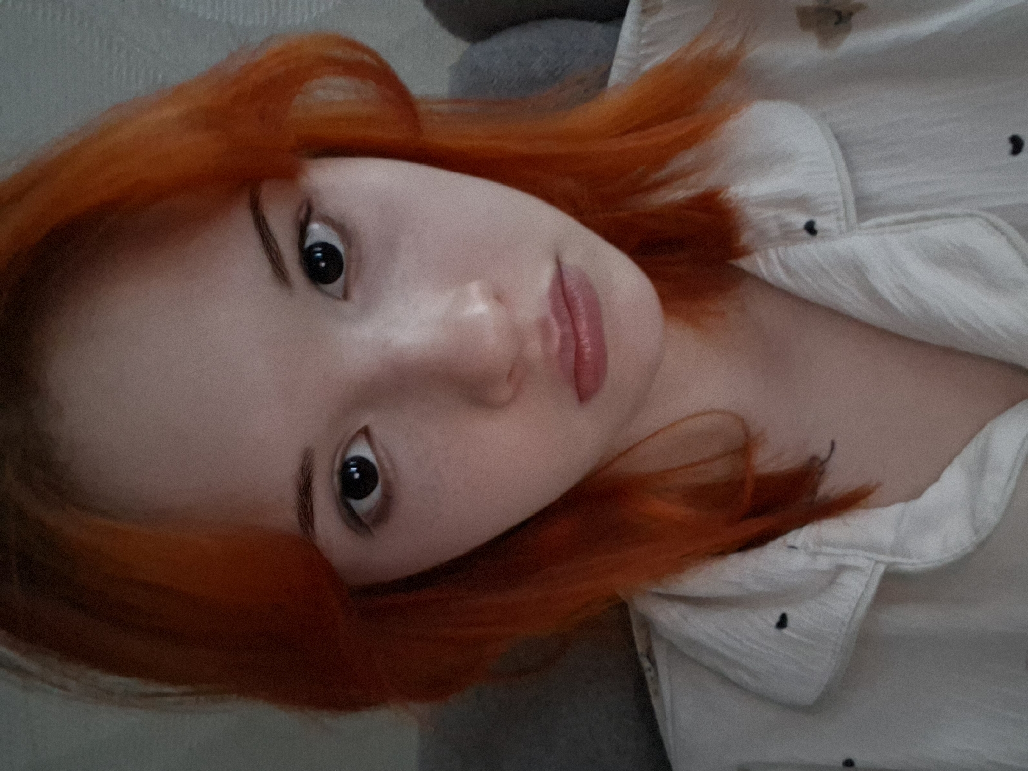 Red-haired individual photographed in portrait series in Chaikovsky, Russia