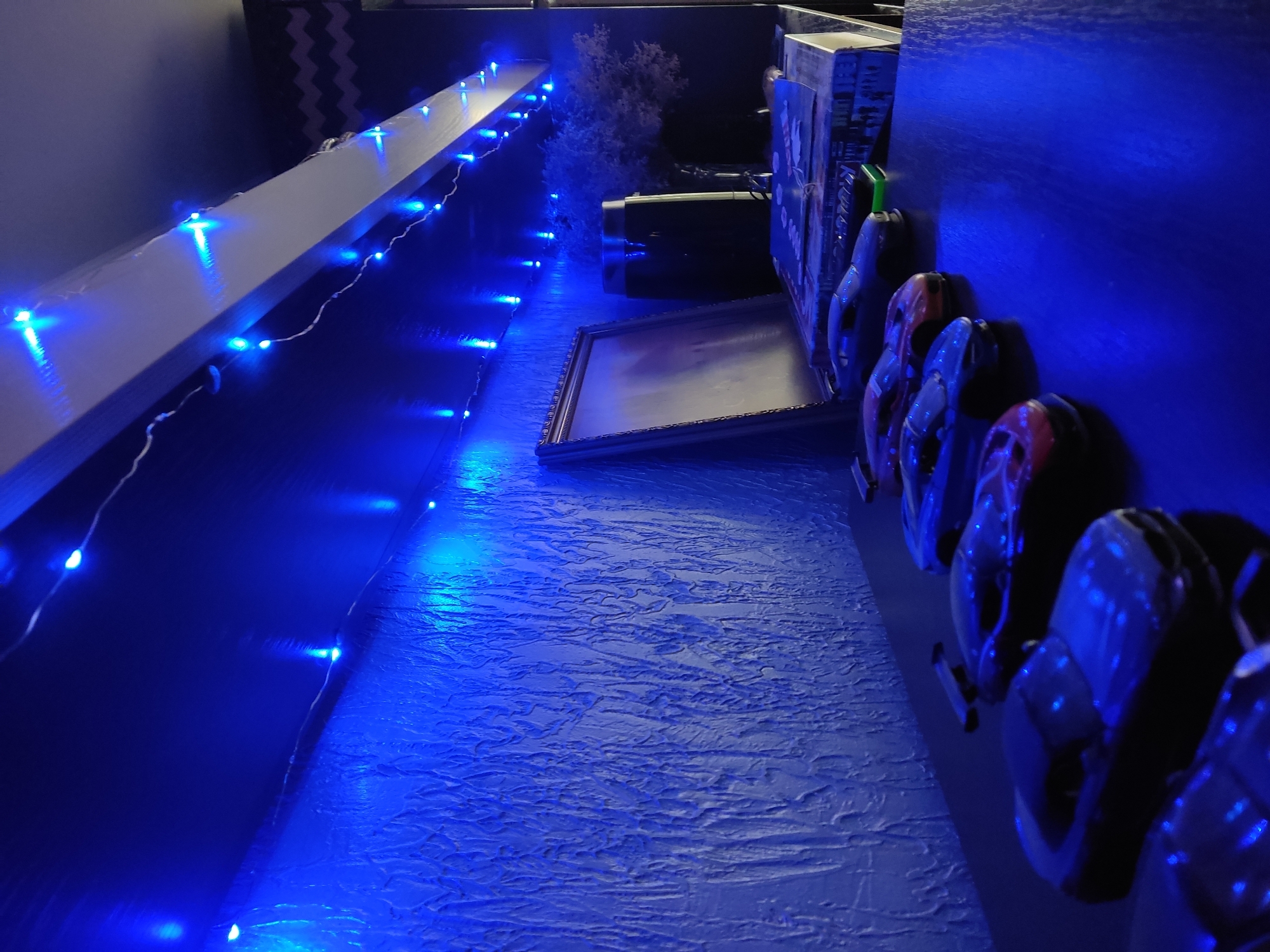 Nighttime decorative lighting scenes captured in Krasnodar, Russia