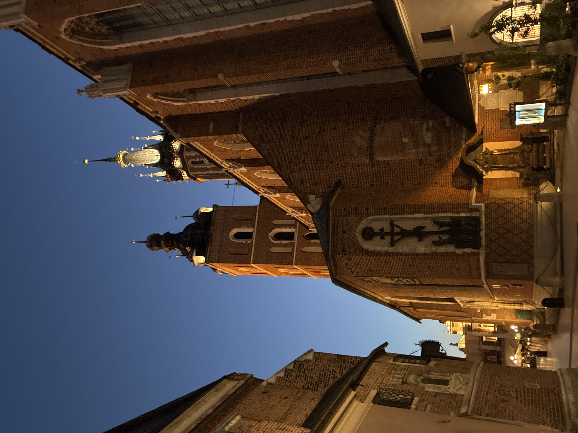 Krakow's Old Town at dusk and into the night
