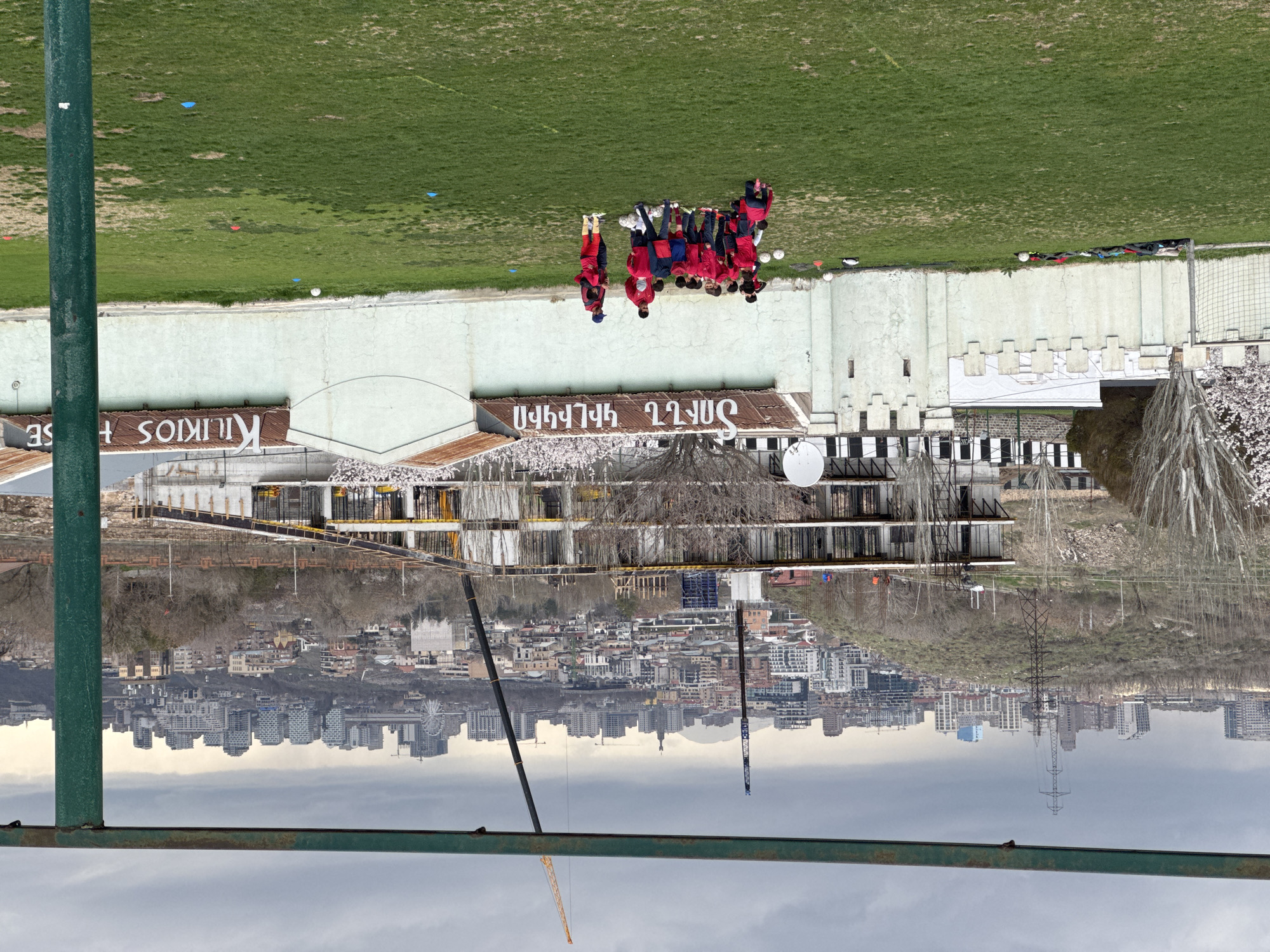 Youth soccer practice and casual photography in Yerevan