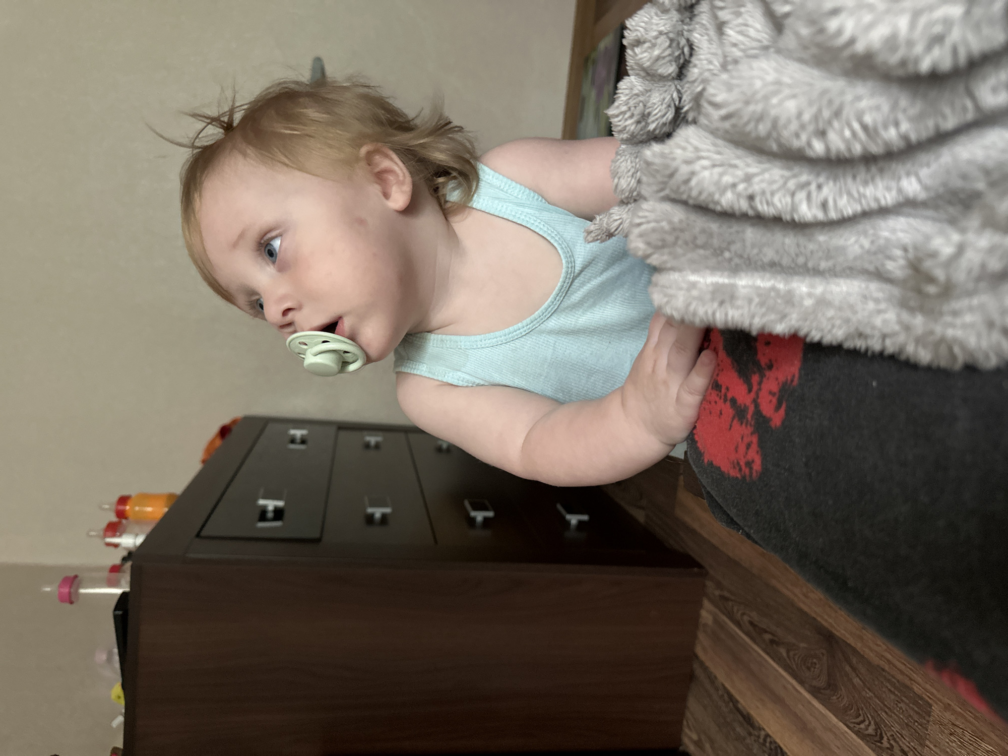 Lazy afternoon at home with a dog and a toddler