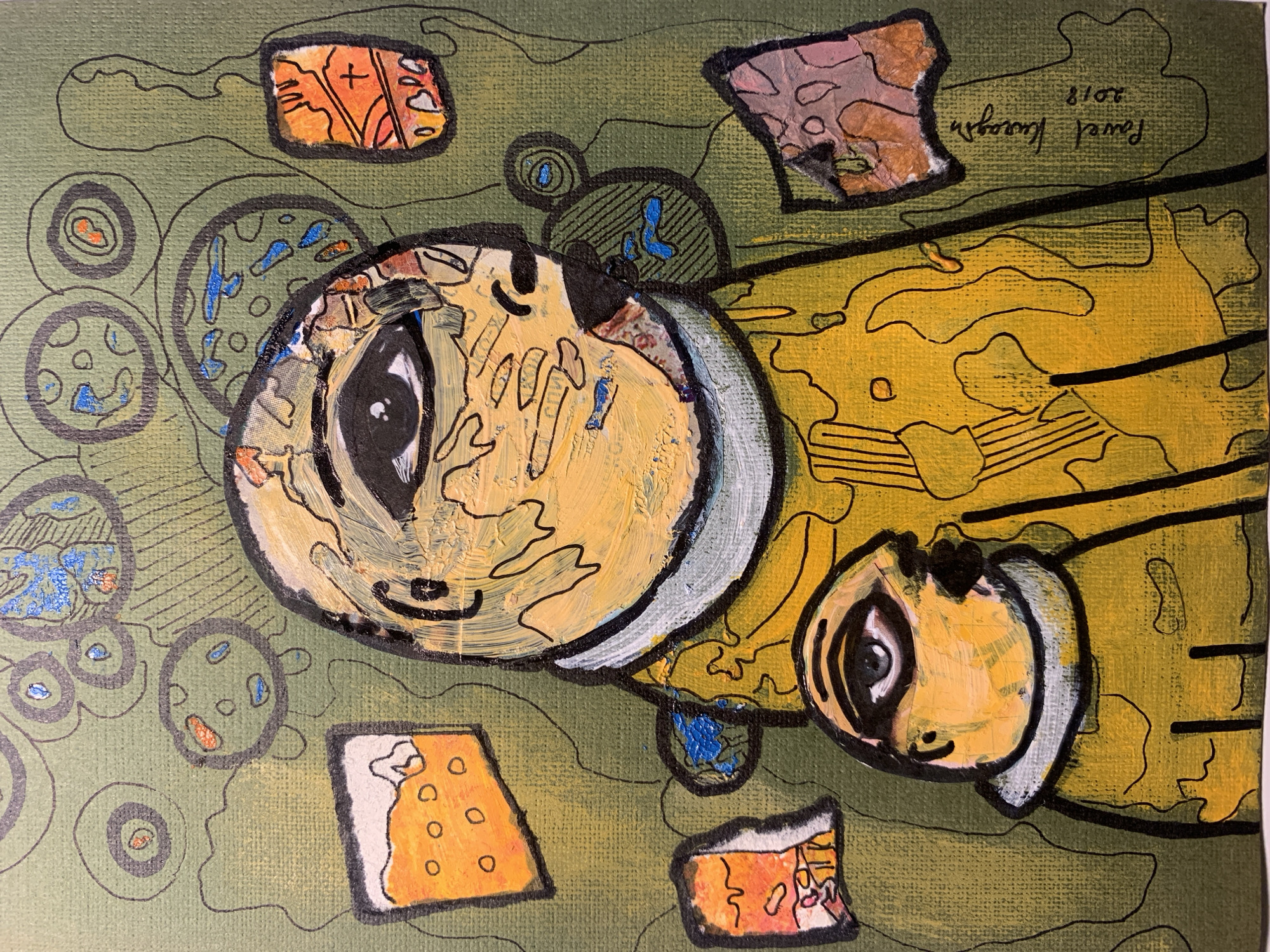 Pavel Kurazh's mixed-media collage works documented in Sergeevo