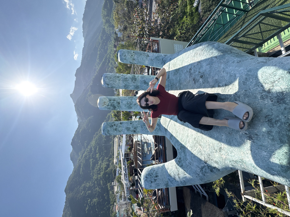 Tourists Visit Hand Sculptures and Koi Gardens in Nha Trang