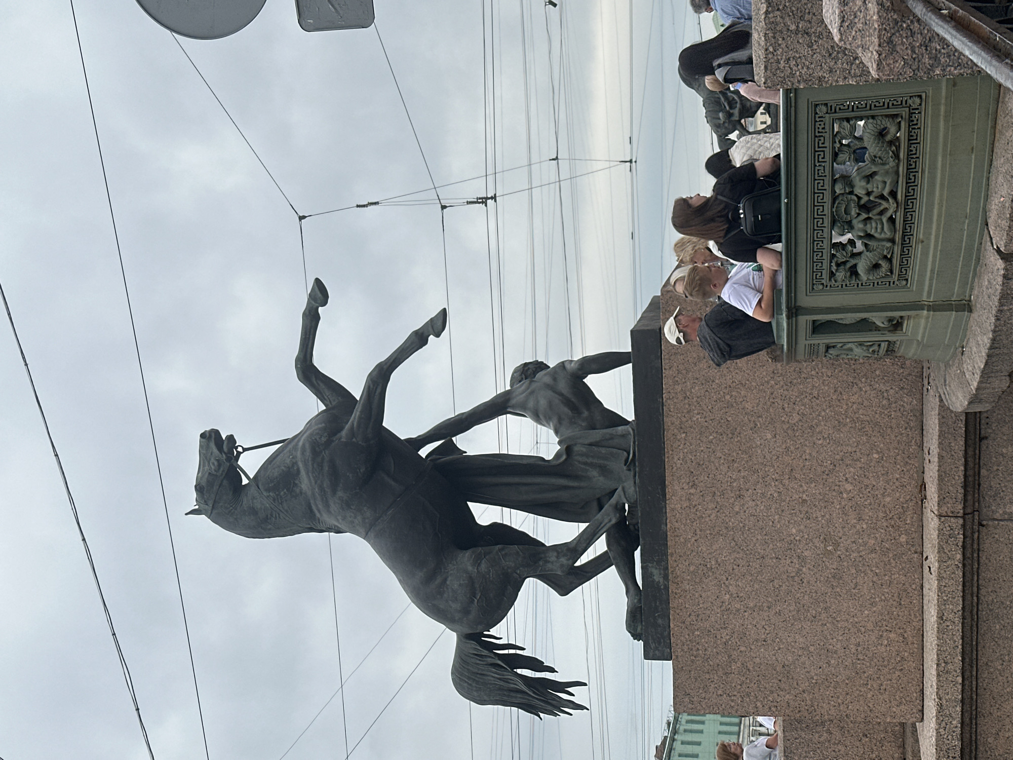 Anichkov Bridge and Nevsky Prospekt on a summer afternoon