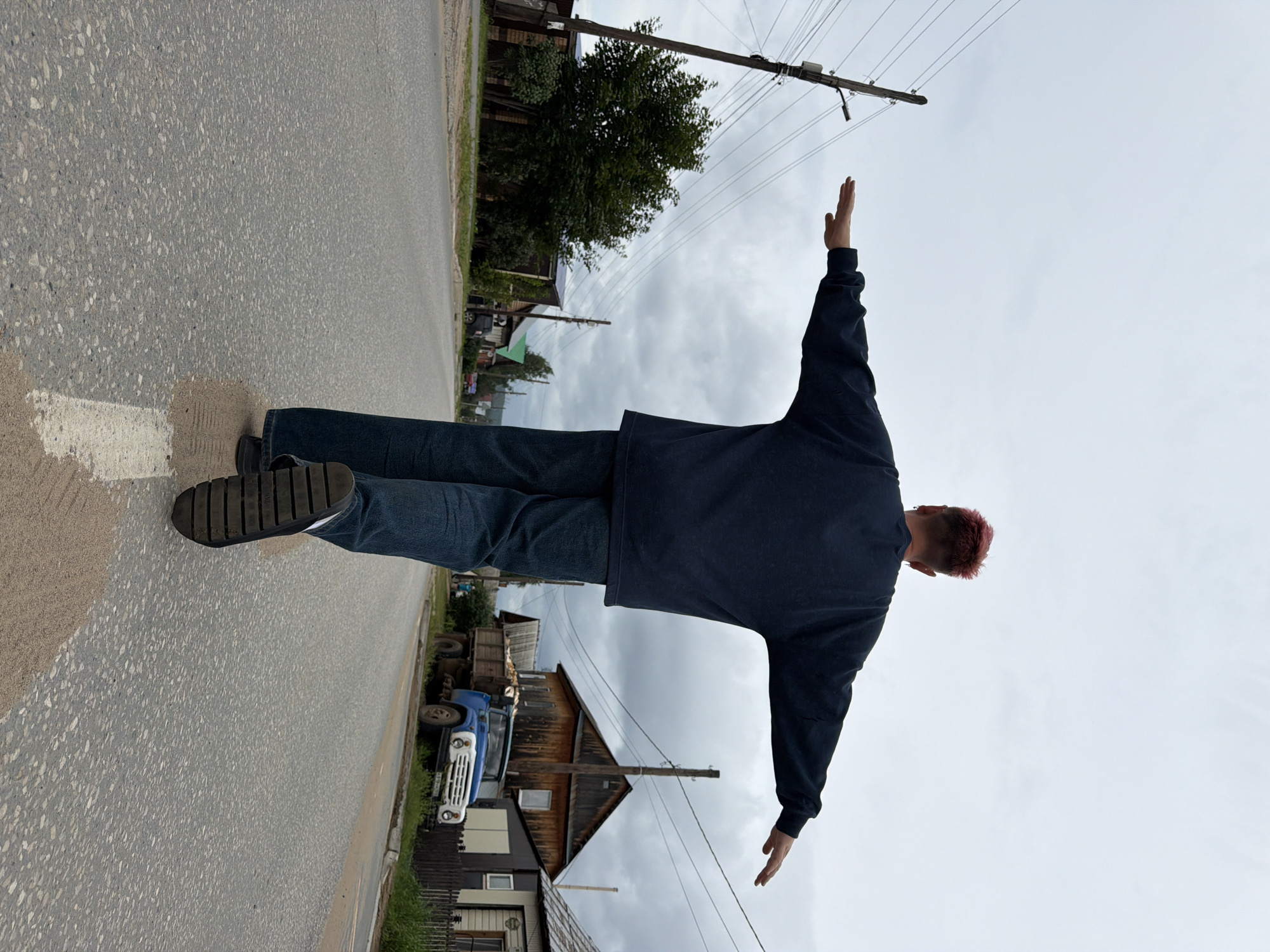 Morning activity along rural roads and forest paths in Chaikovsky