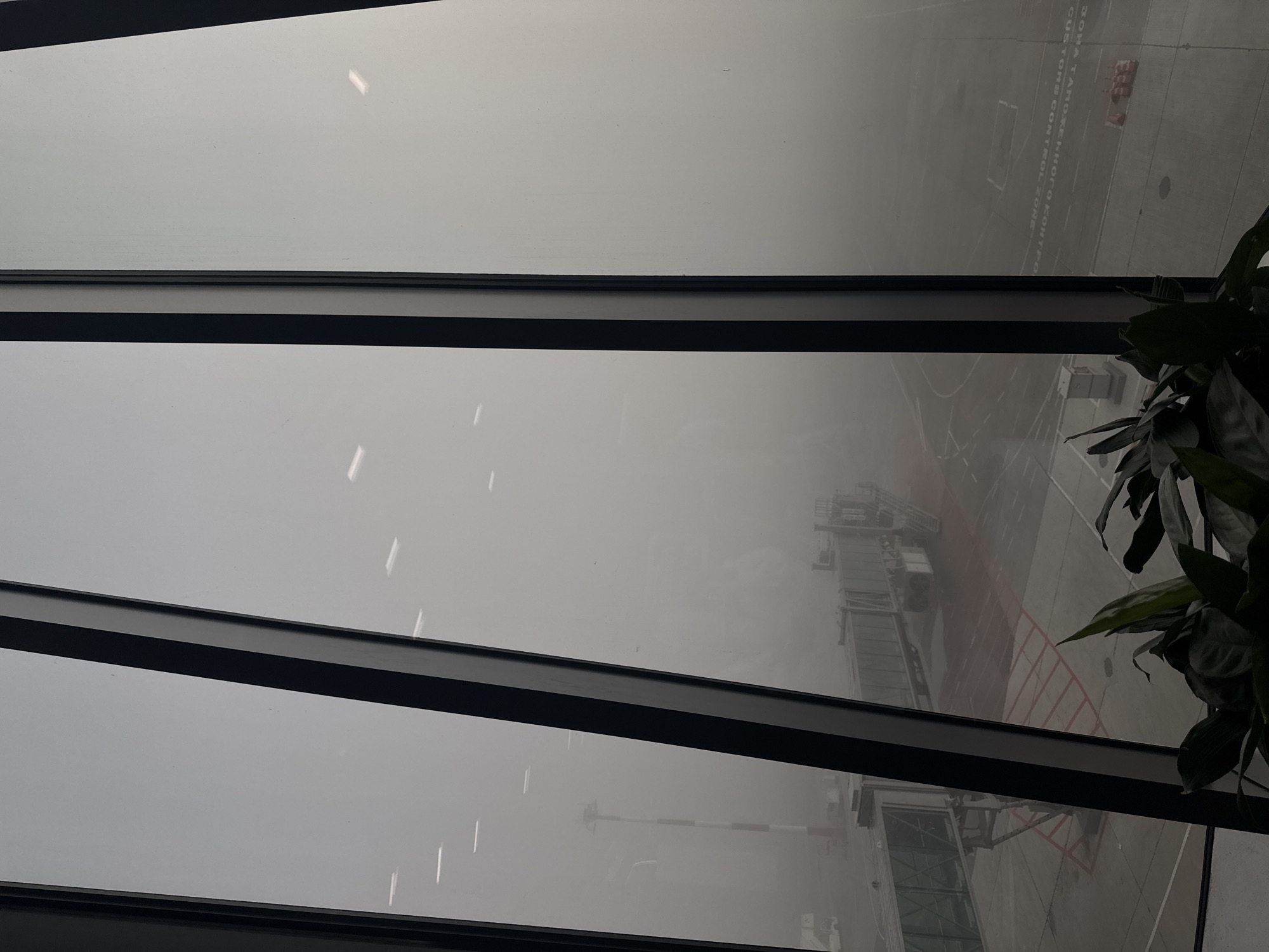 Heavy fog blankets airport terminal in Канглы, Russia