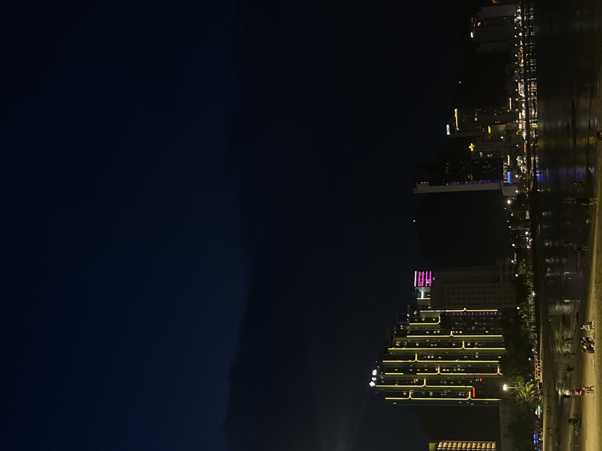 Nha Trang nighttime coastline with a telescope in the mix