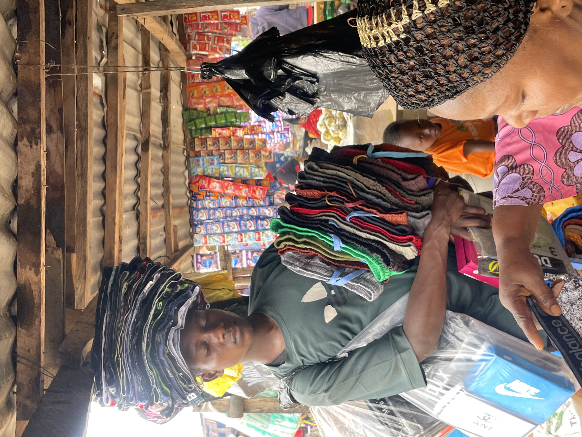 Midday market activity in Wang, Nigeria