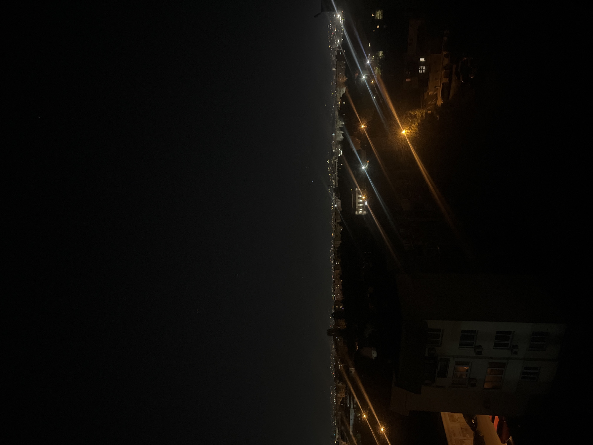Nighttime cityscape views captured along Sofia waterfront