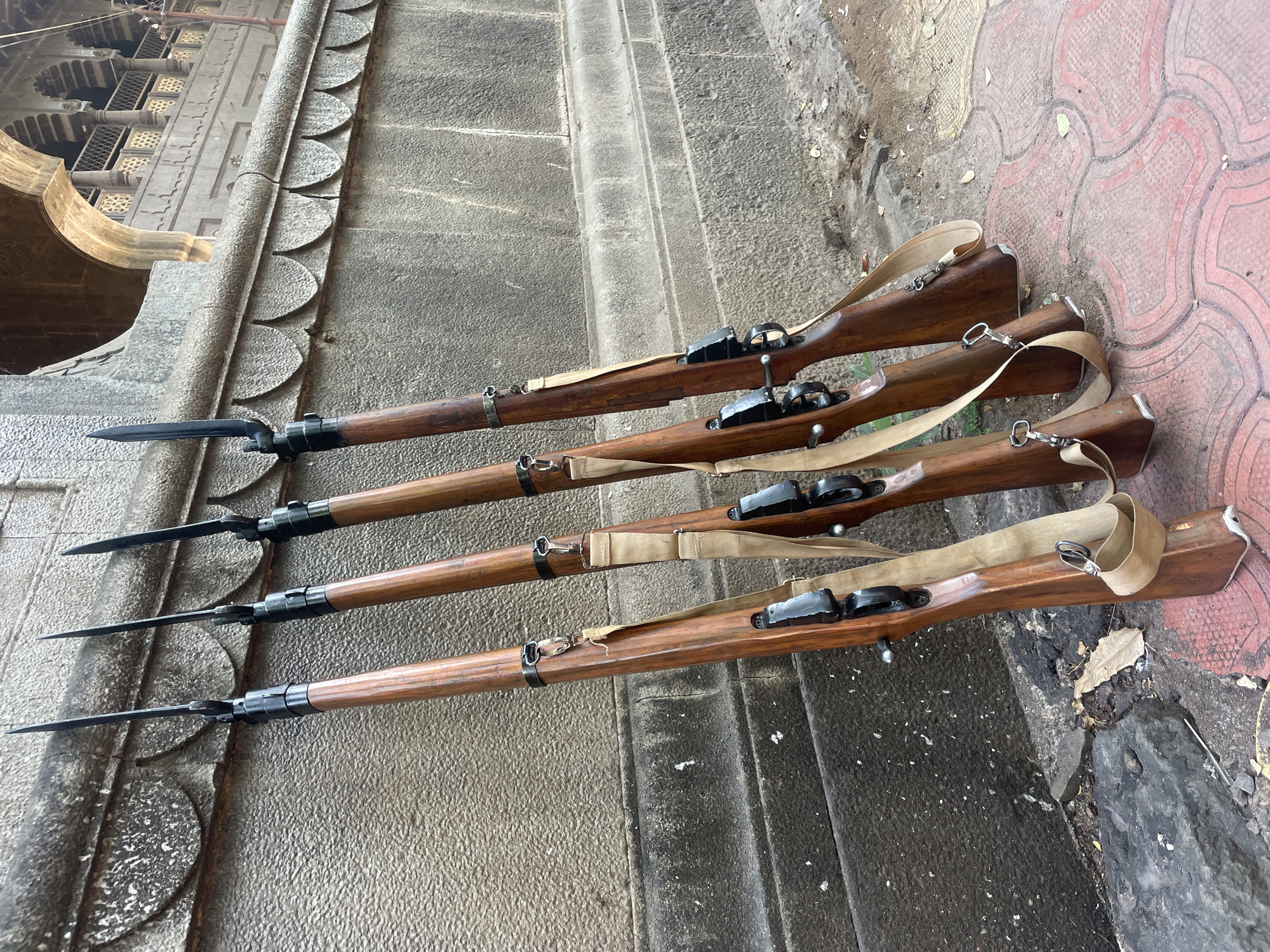 Mixed scenes documented in Kolhapur showing equipment and uniformed figures
