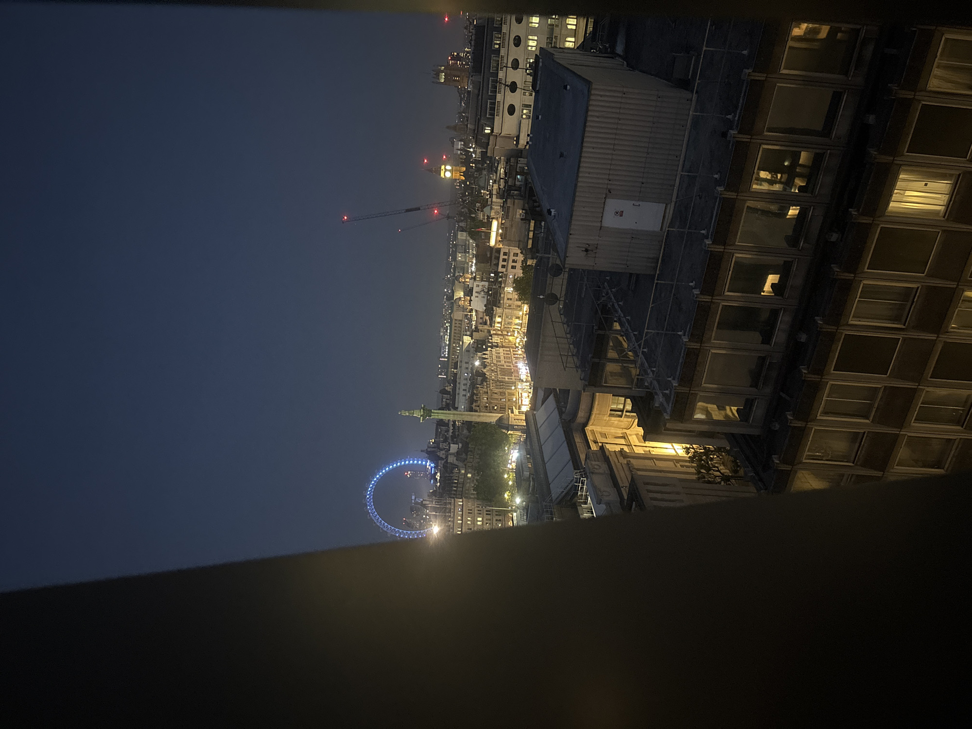London landmarks illuminated during evening hours, multiple viewpoints captured