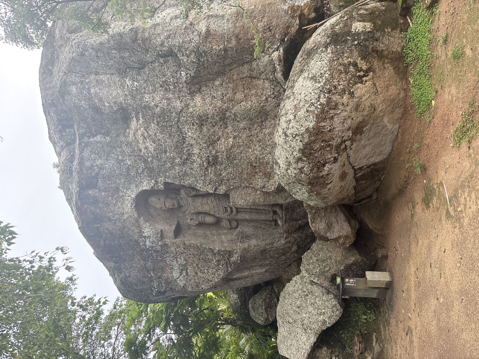 Ancient carved figure spotted on granite boulder in Batawala