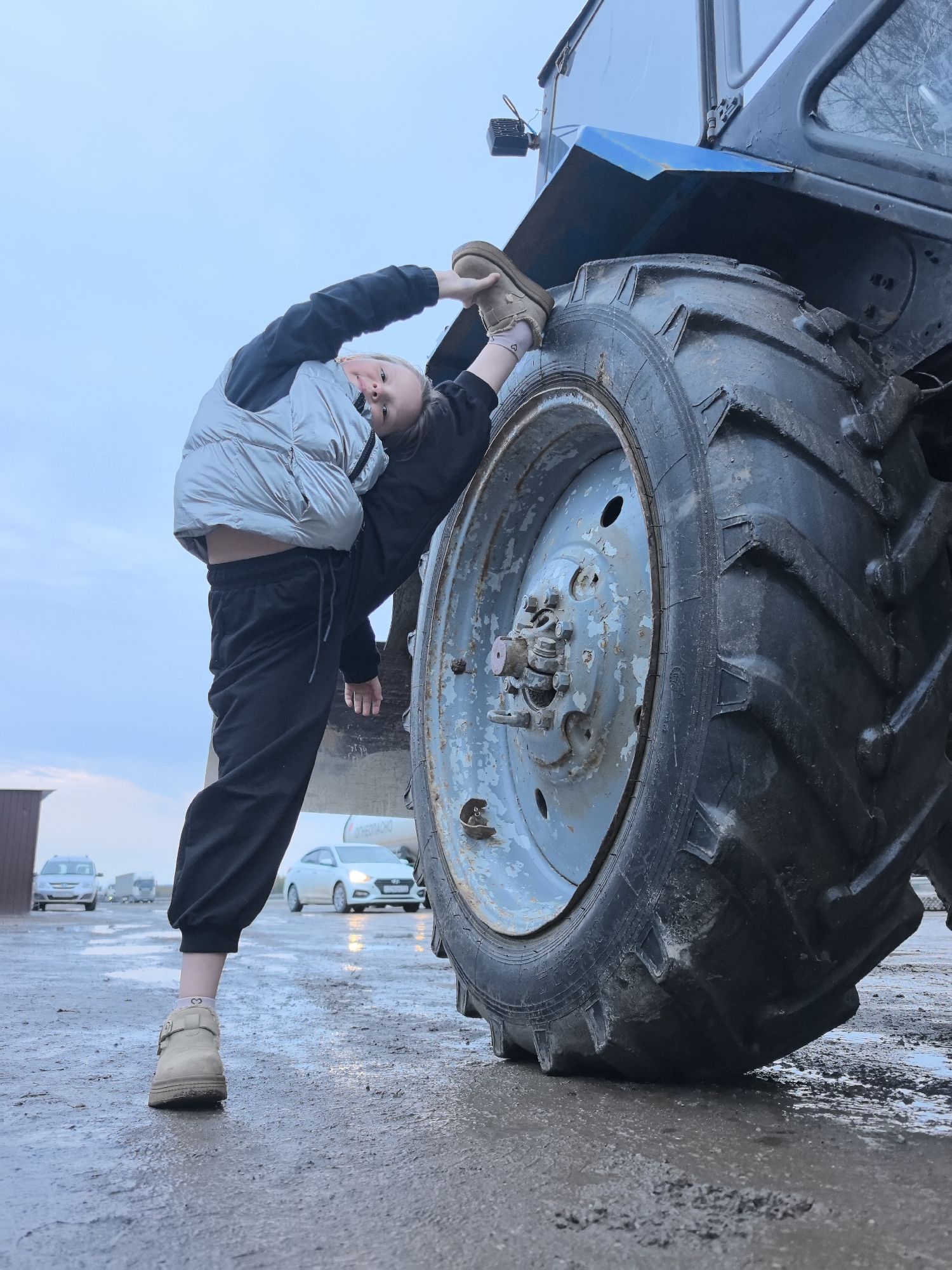 Vintage Soviet vehicle collection documented in rural Russian village