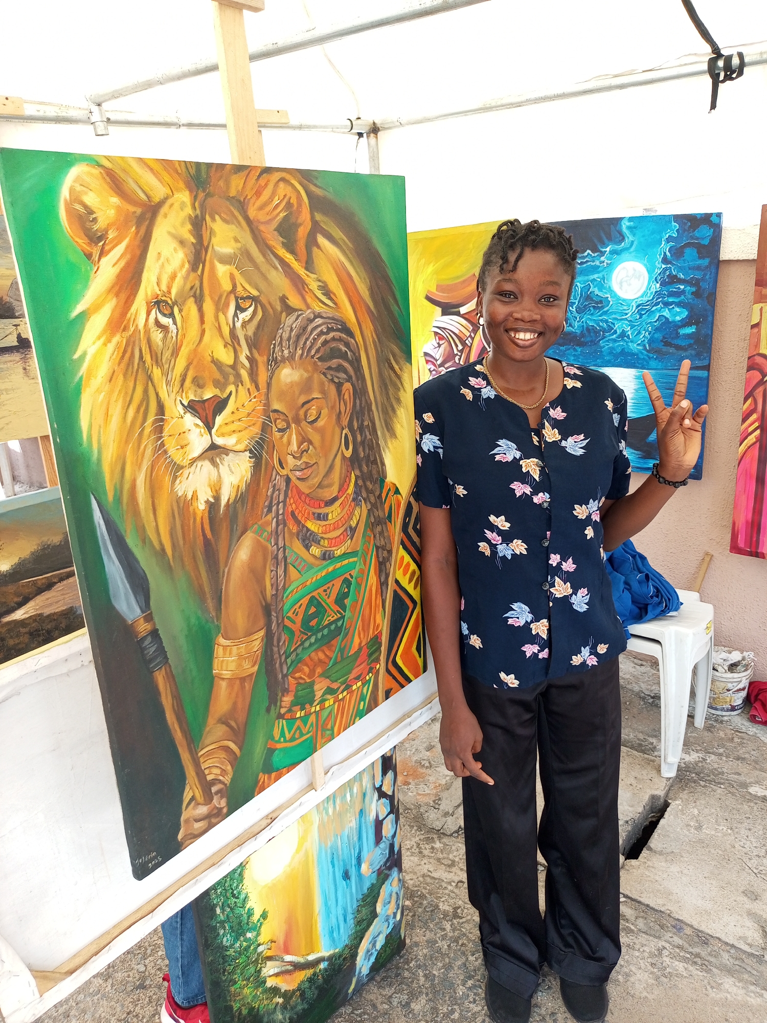 Outdoor market bustling with vendors, shoppers in Ikeja