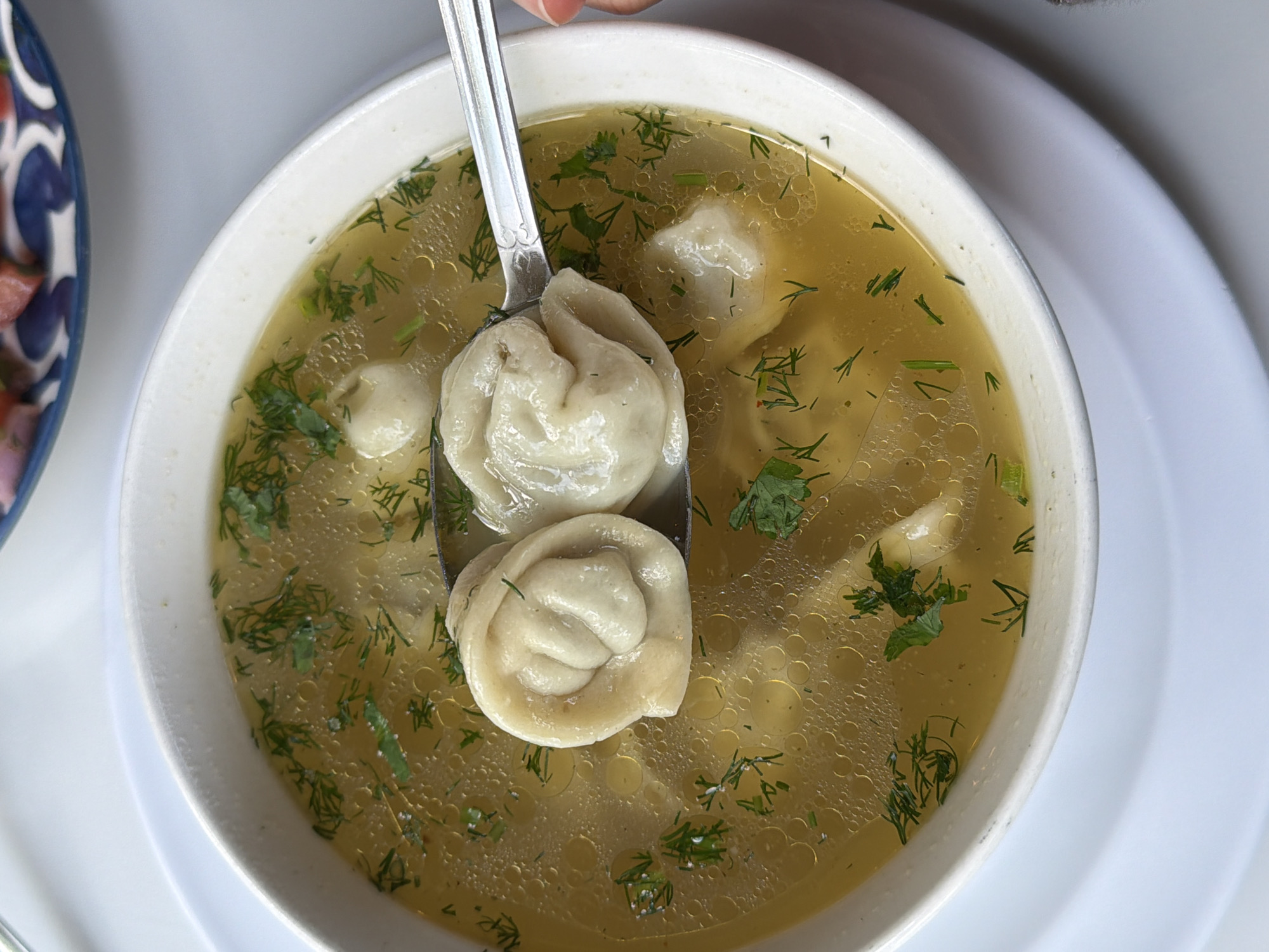 Soup bowl documented in Chicago evening meal