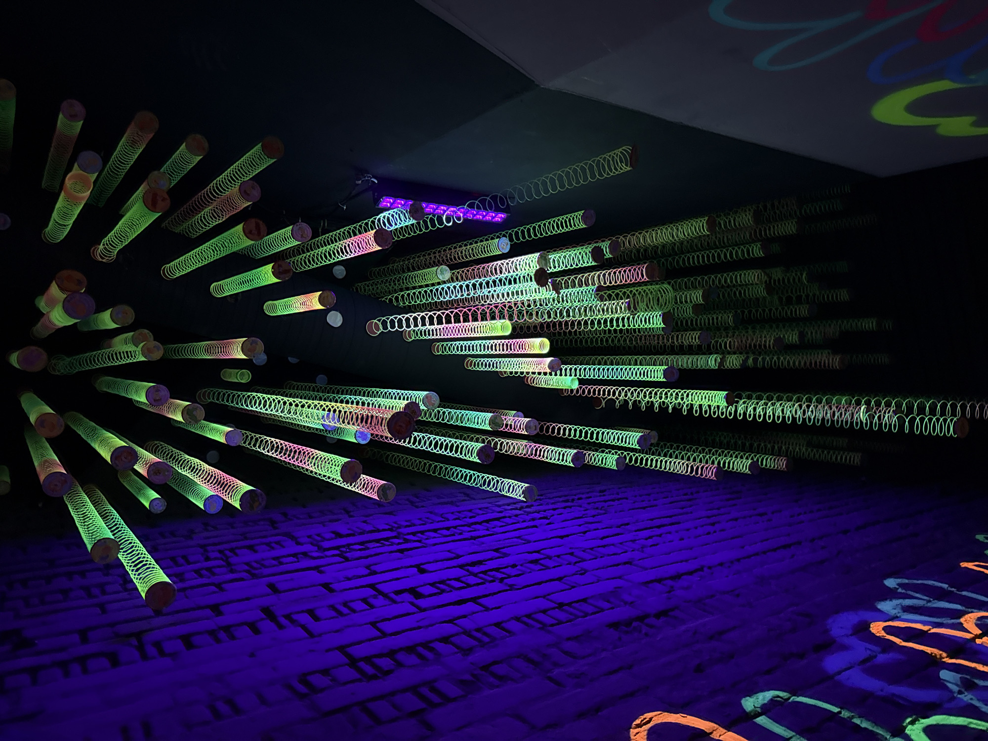 Moscow karaoke club hosts evening entertainment with UV art