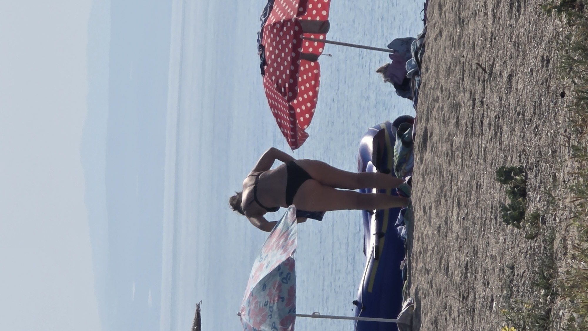 Morning beach scenes captured in Nea Vrasna, Greece