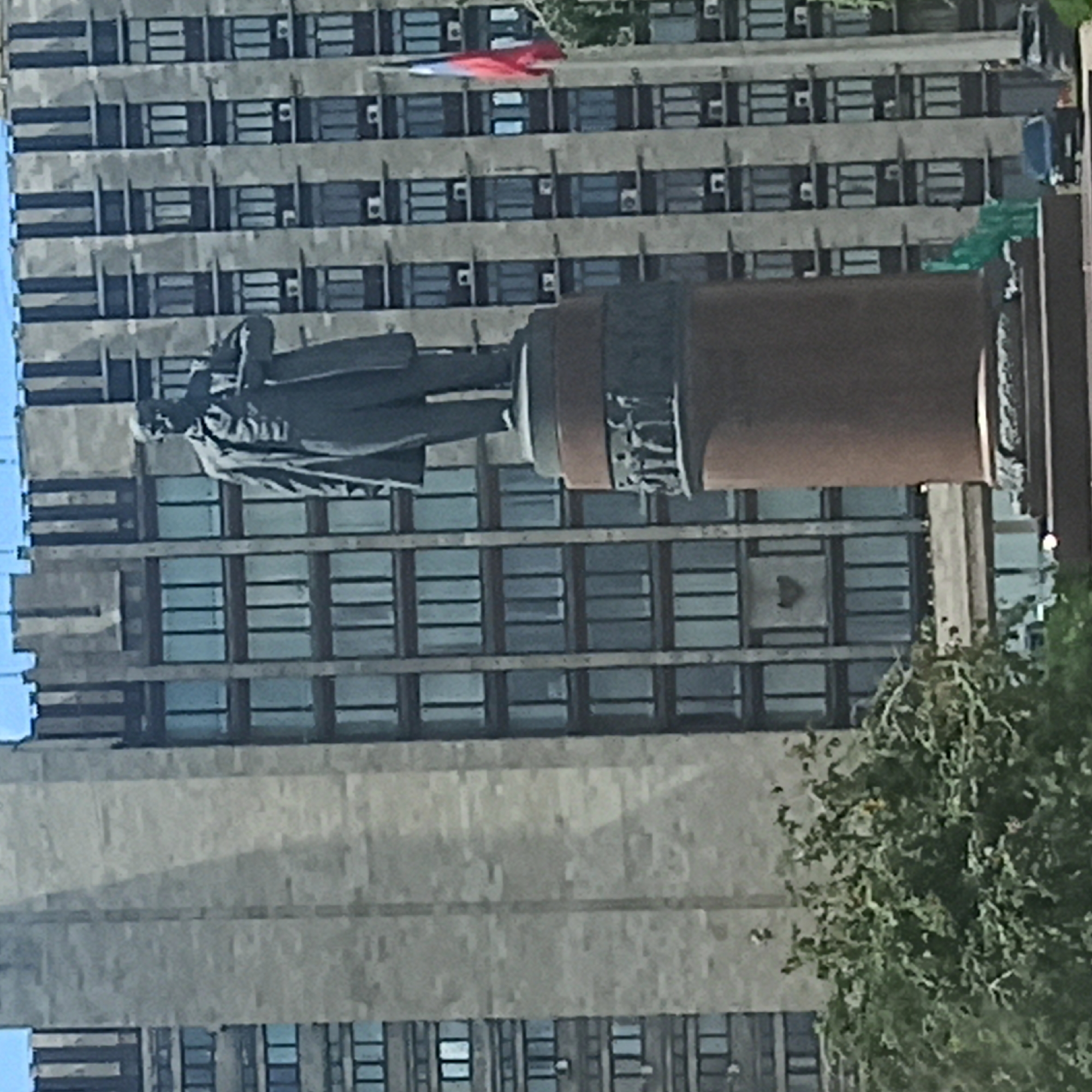 Street scenes and Soviet-era landmarks in an Eastern European city