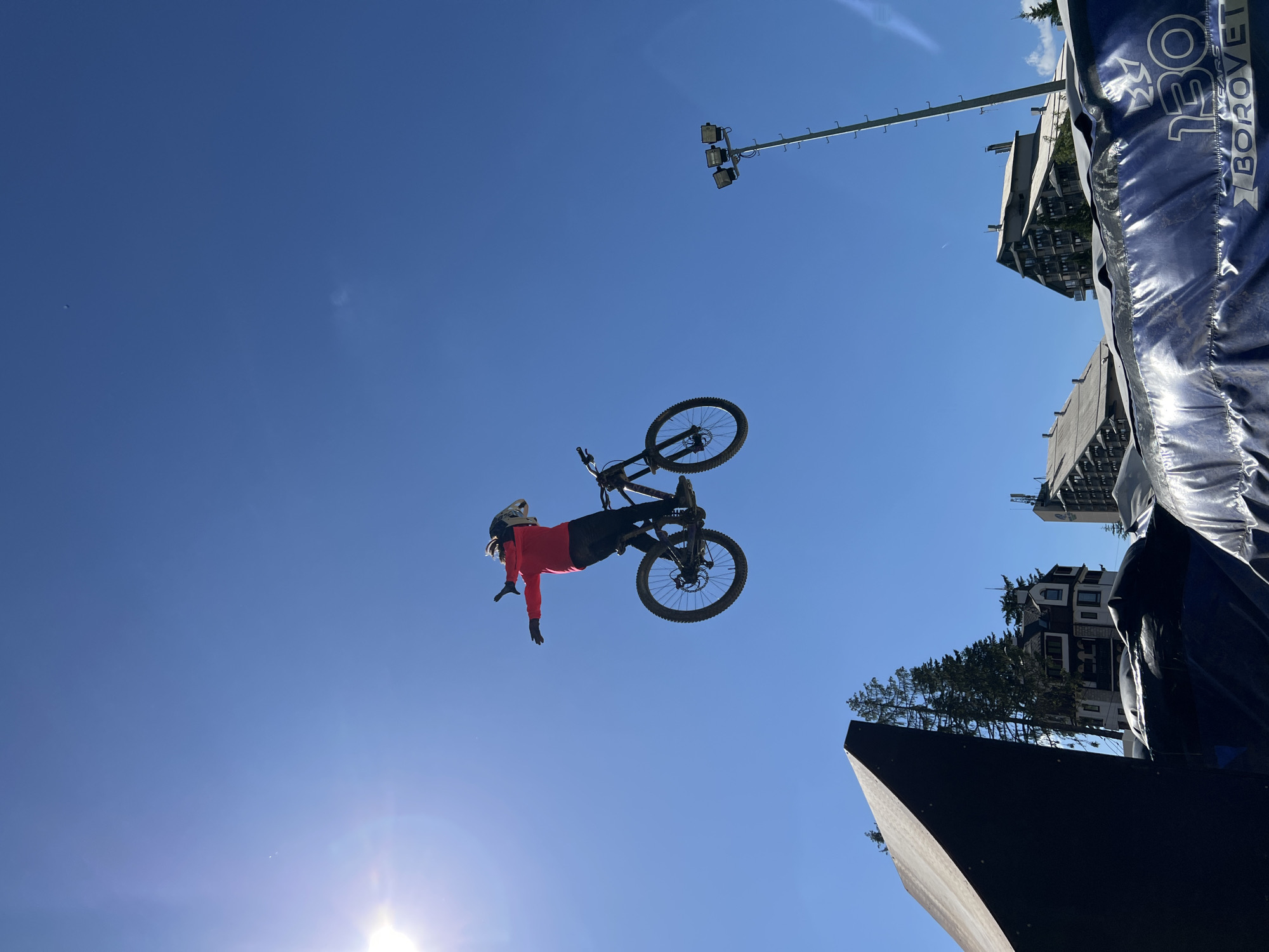 Mountain bike stunt session in Samokov Bulgaria