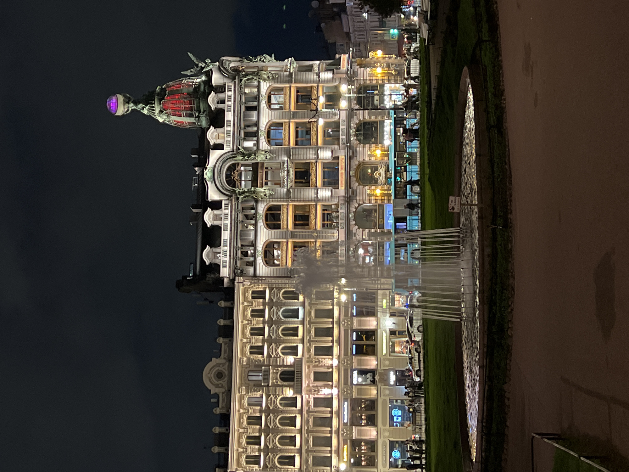 Saint Petersburg landmarks illuminated during evening documentation session
