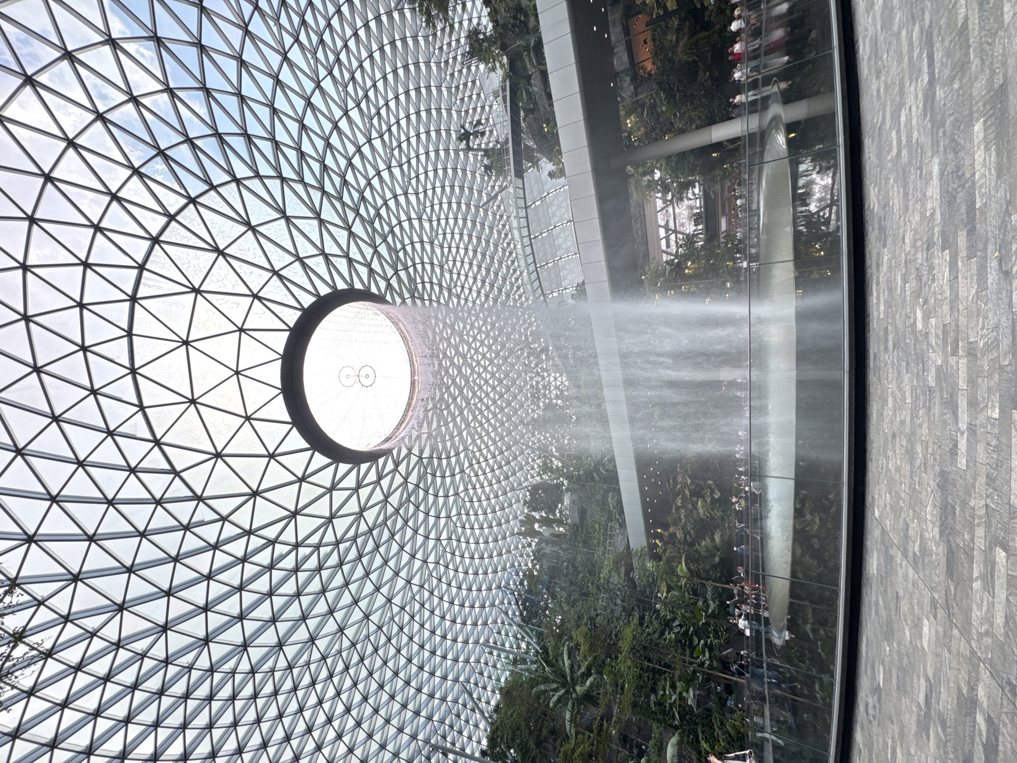 Morning documentation of Singapore's Rain Vortex and observation wheel