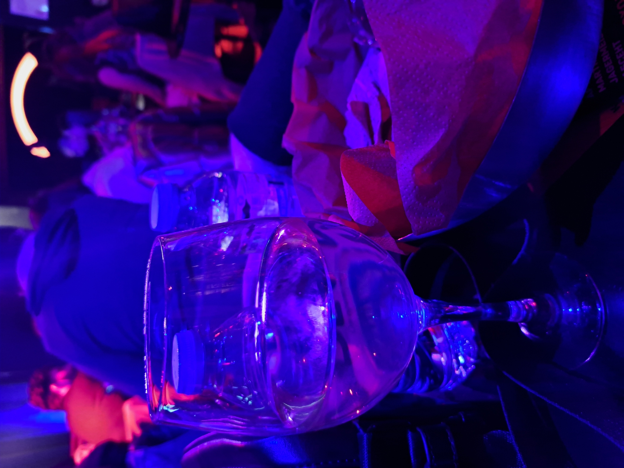 Wine glass spills at Sofia comedy club venue