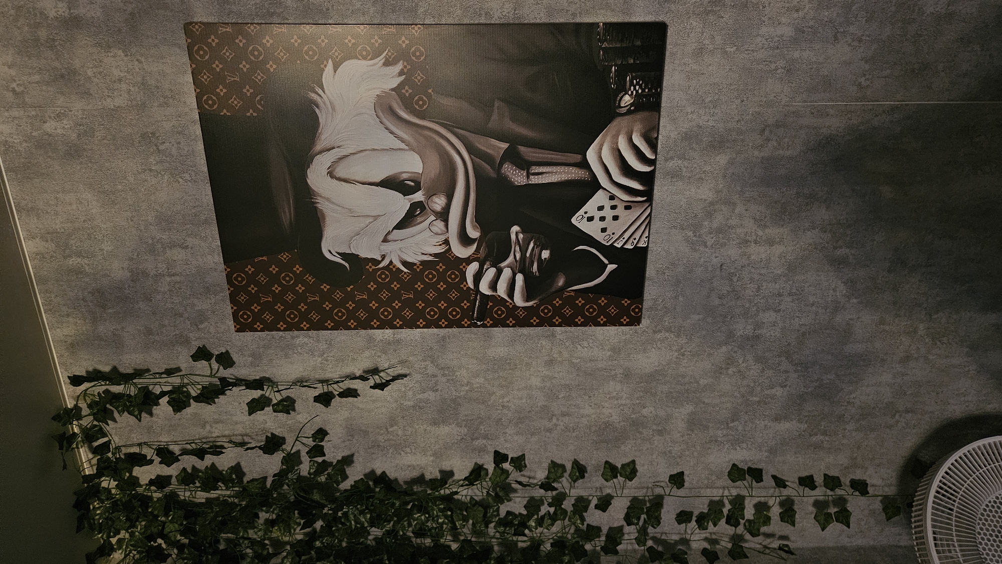 Eclectic wall art and decorative objects in an Ulan-Ude interior
