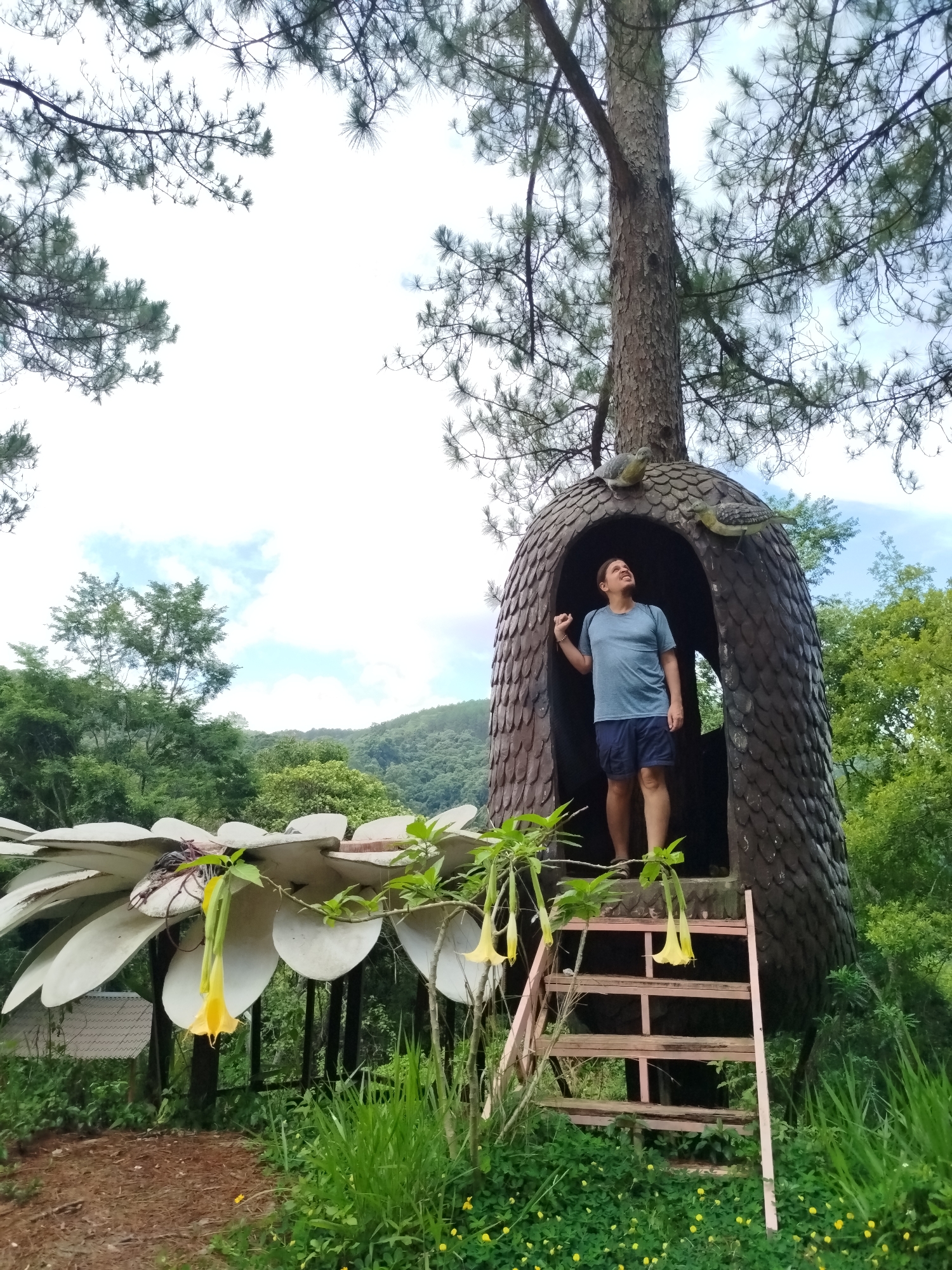 Tourist visits whimsical art park in rural Vietnam