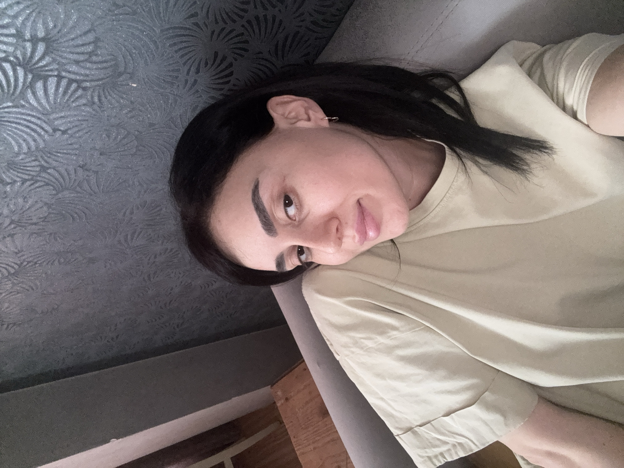 Person documented resting and working at Tbilisi residence