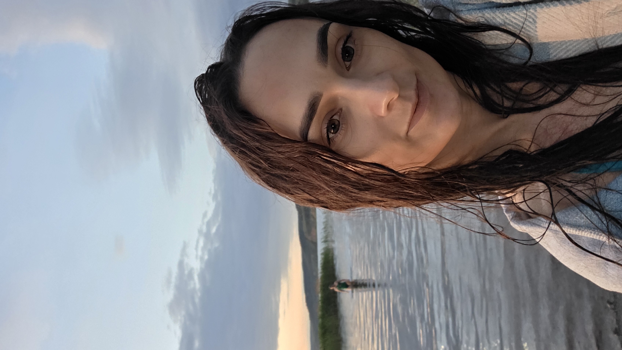 Lakeside evening in rural Russia, swimming and sunsets