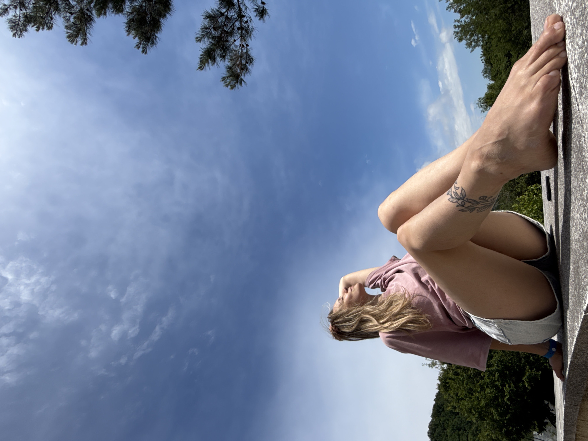Woman Takes Multiple Selfies During Morning Photo Session in Nebug