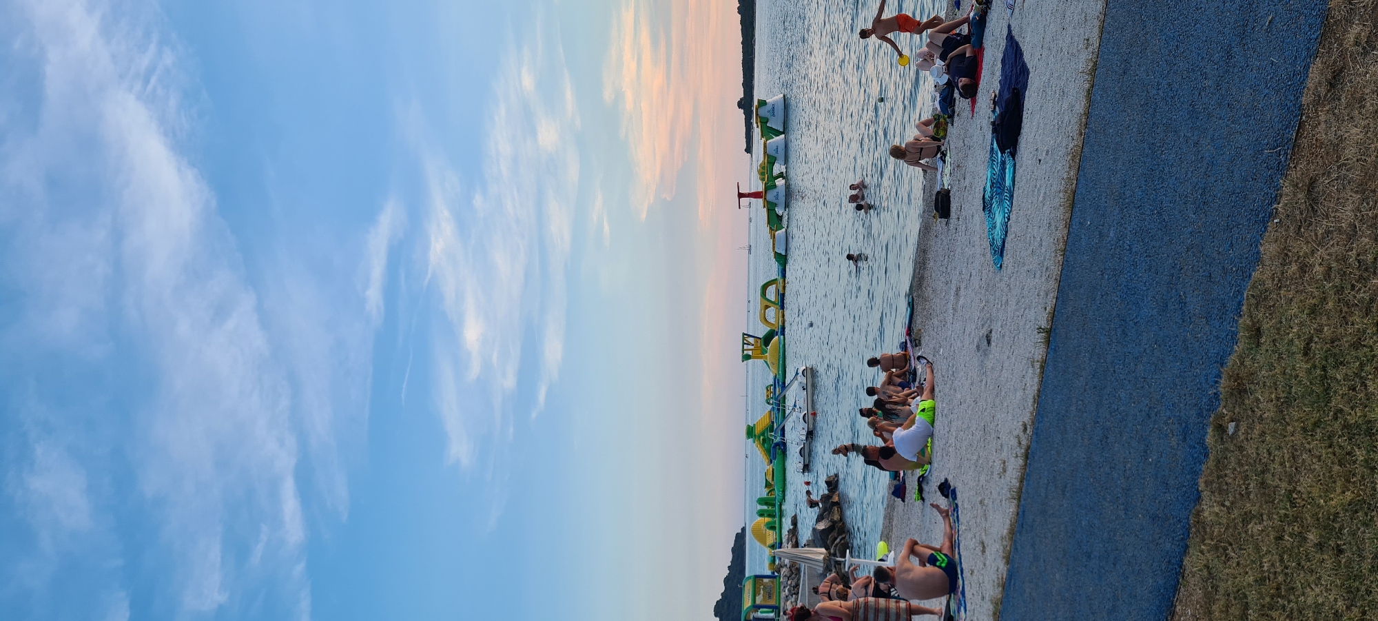 Sunset hour along Pula's beachfront, Croatia