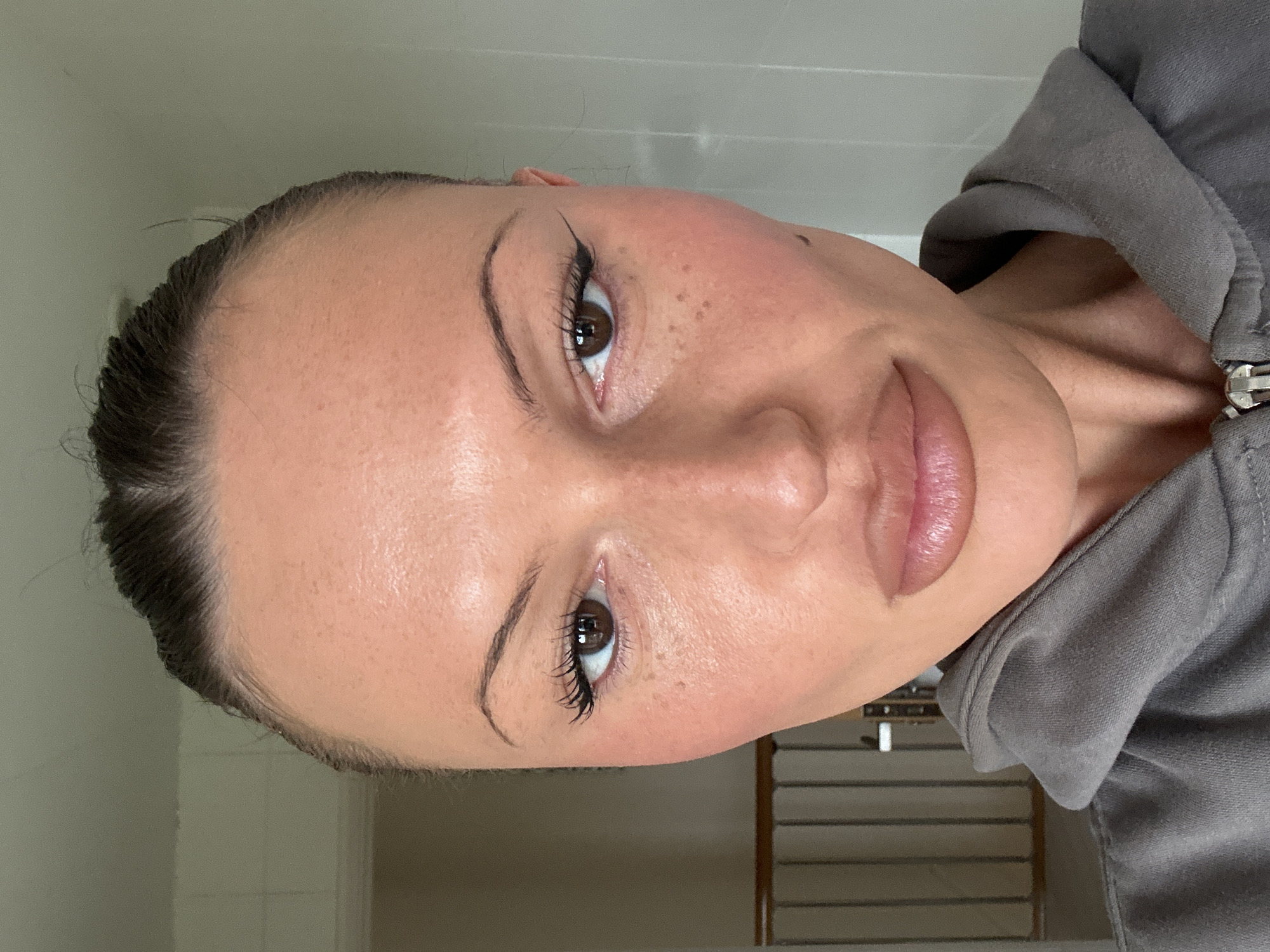 Woman documents makeup routine in Wealden portrait session