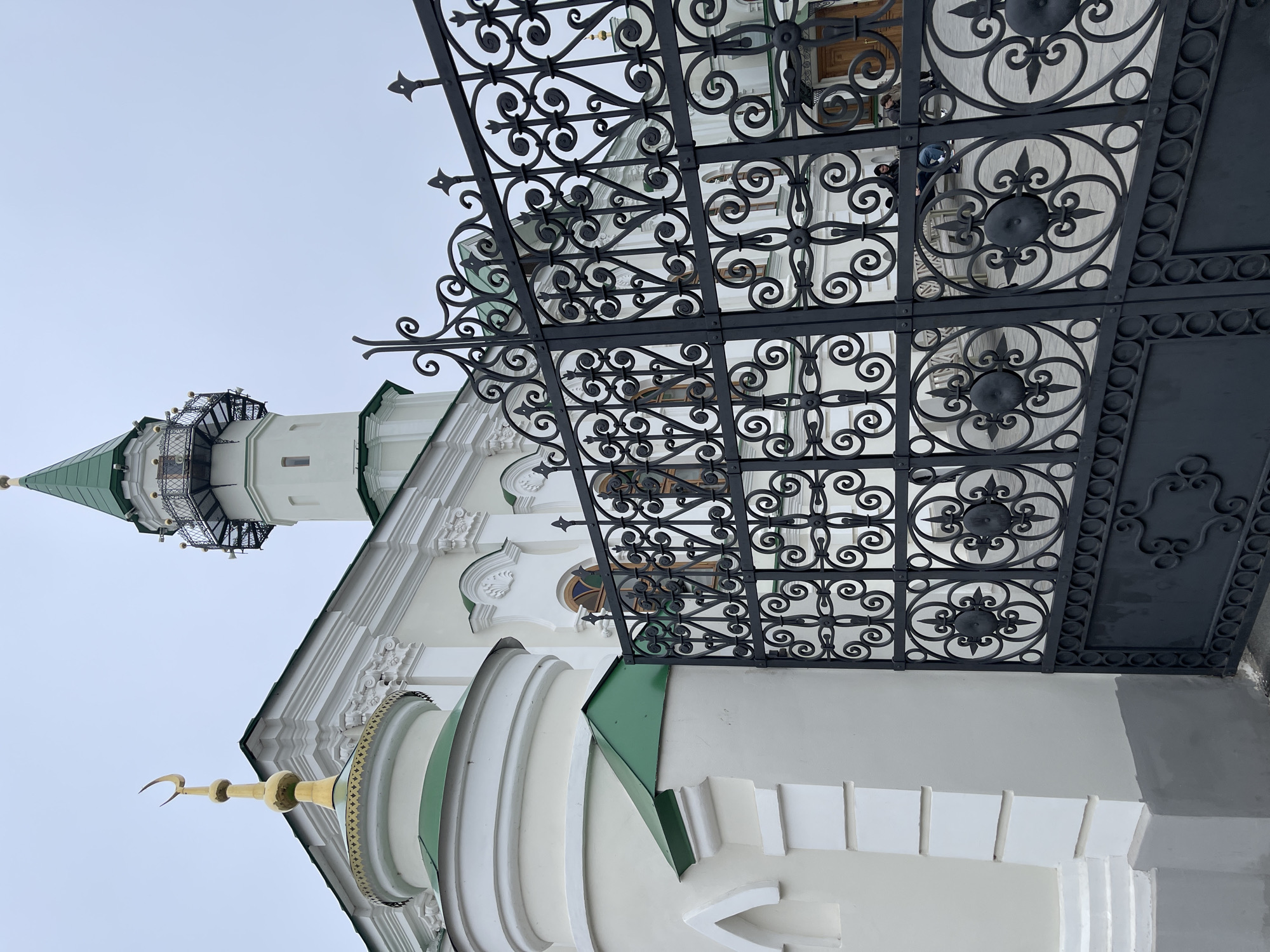 Kul Sharif Mosque photographed through ornate fence in Kazan