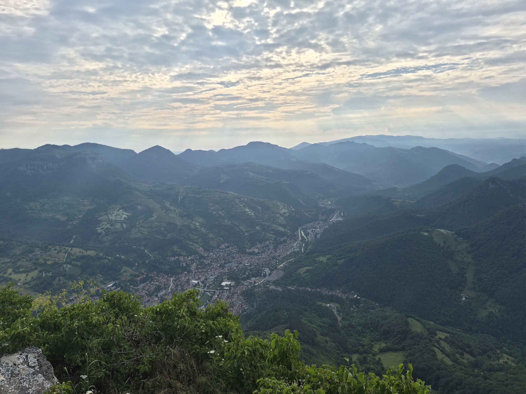 Golden Retriever and mountain views in Teteven, Bulgaria