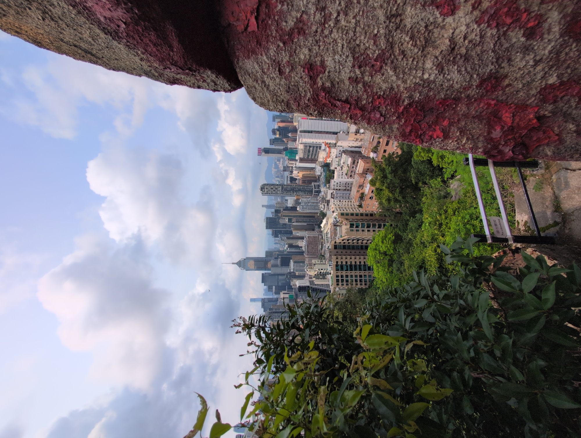 Morning cityscape views captured from elevated Hong Kong vantage point