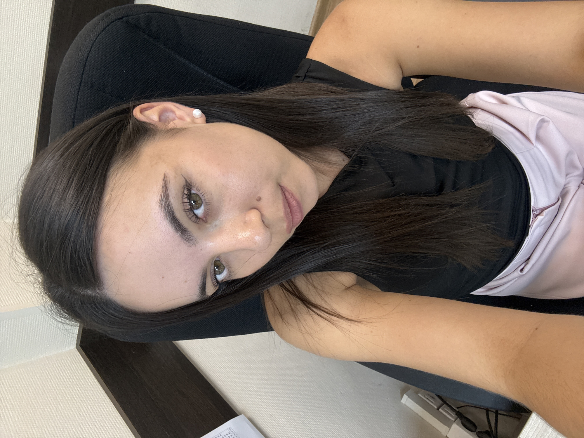 Casual office selfie session across a morning shift