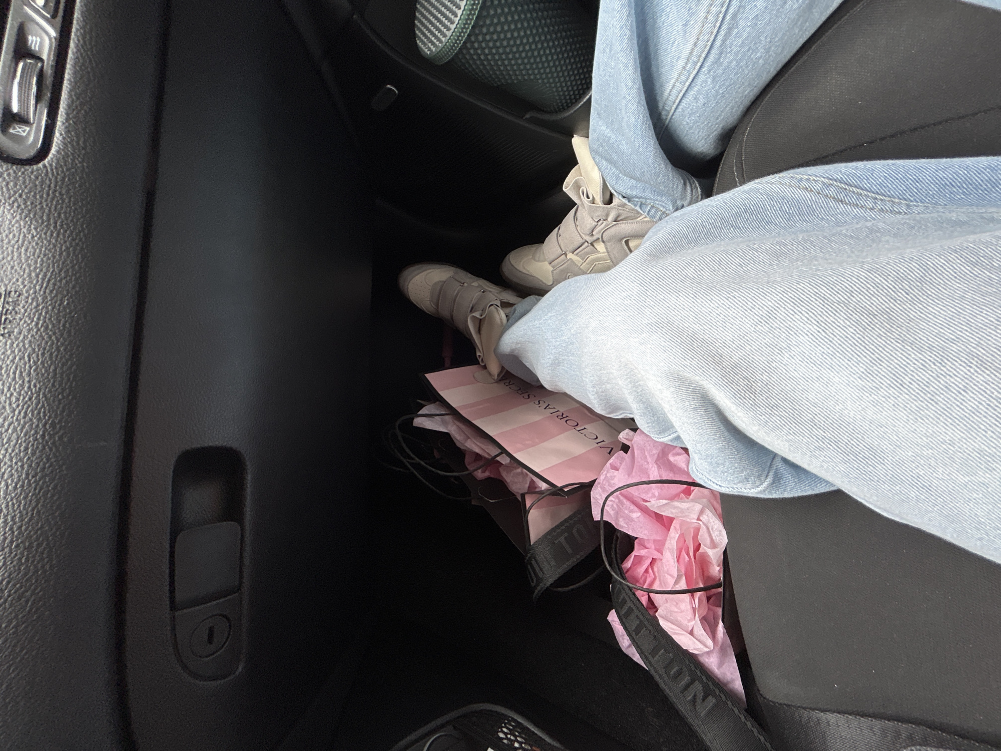 Kicking back in the passenger seat, North Miami Beach