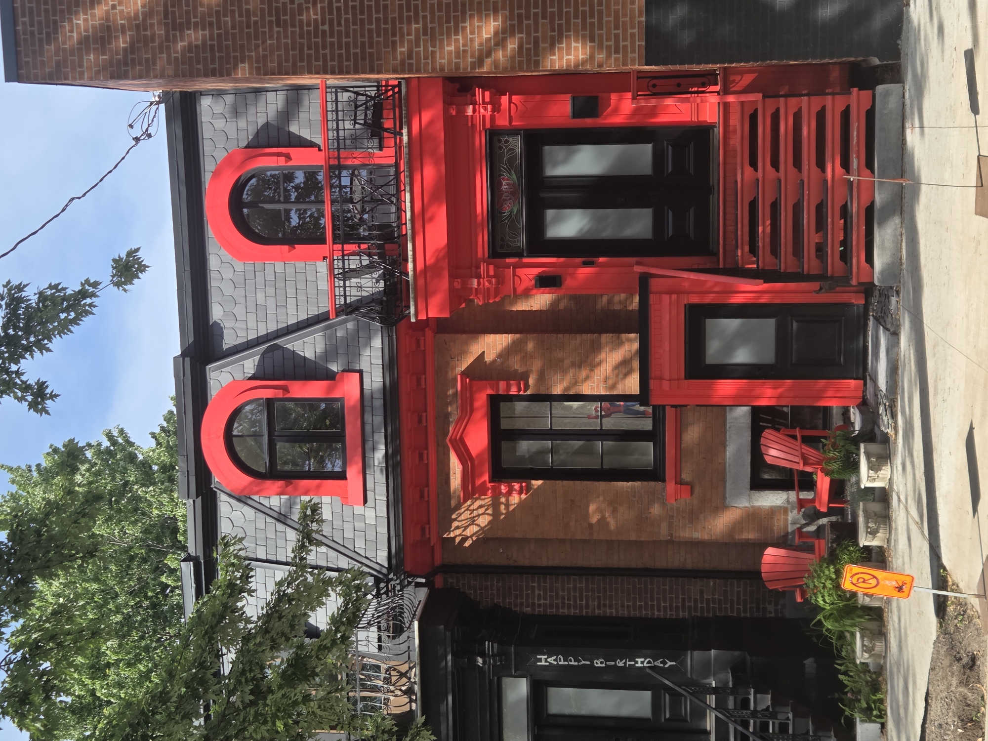 Montreal neighborhood buildings documented in evening photography session