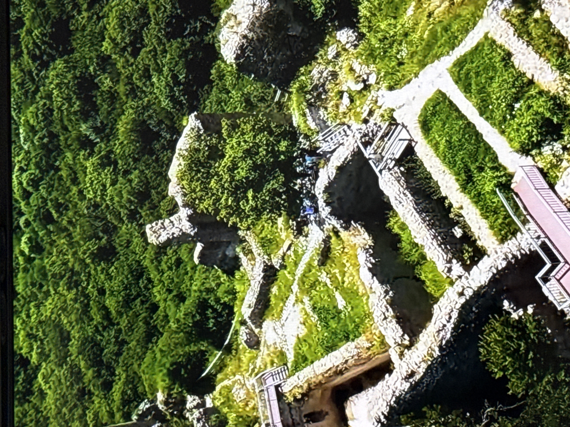 Exploring castle ruins and street art on a sunny day