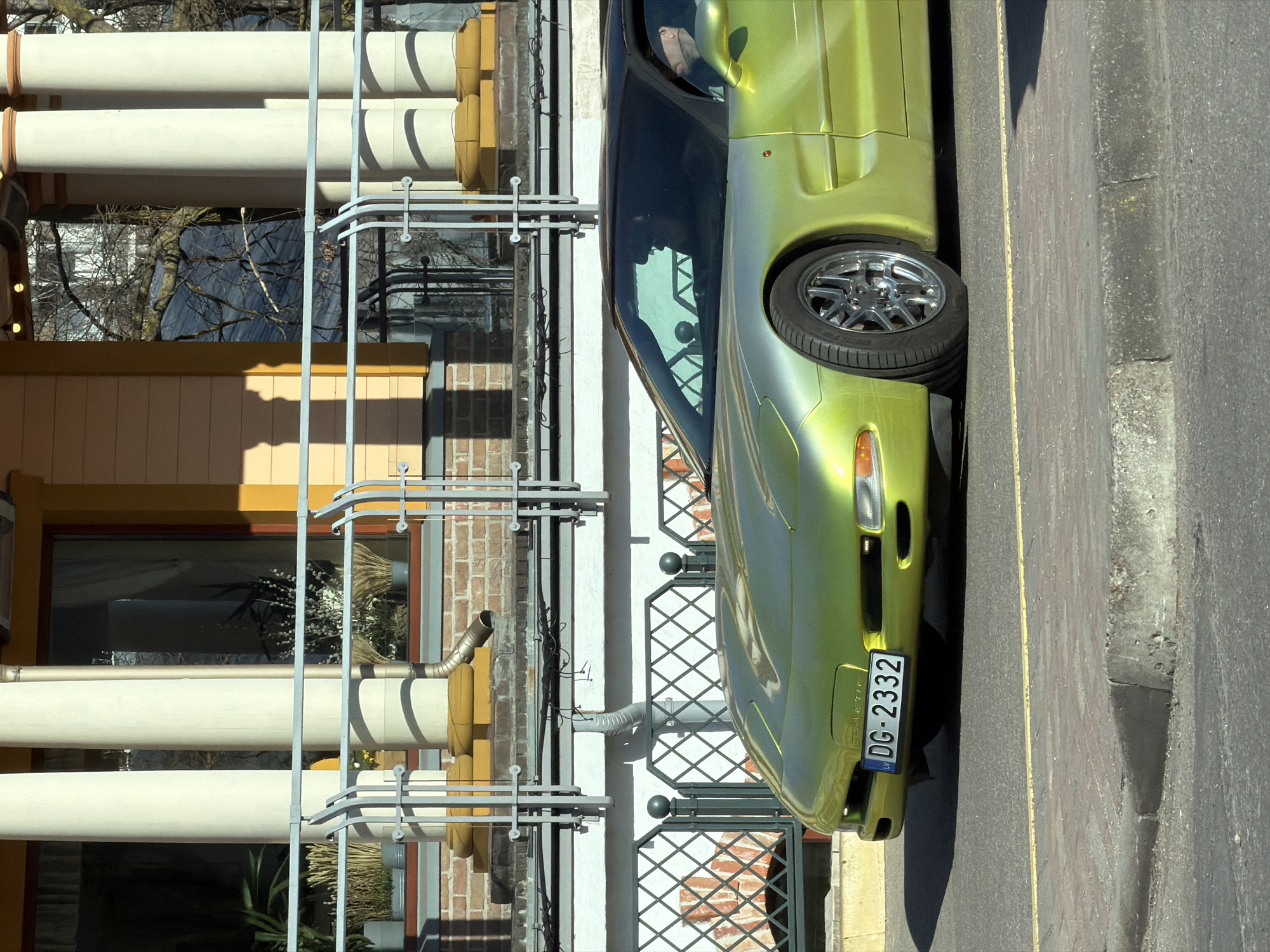 Pearlescent Green Corvette Spotted on Riga Streets